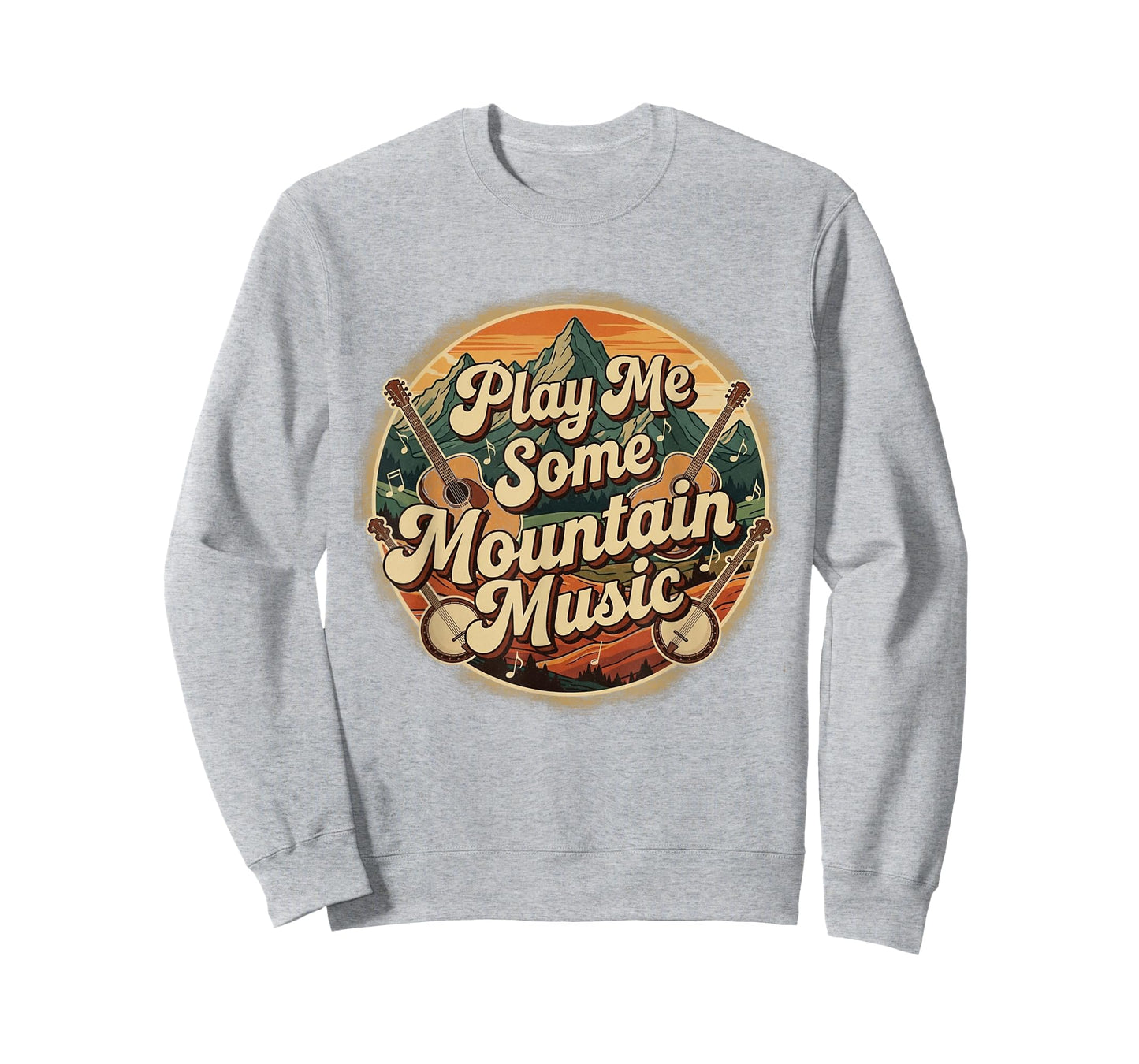 Play Me Some Mountain Music Retro Design T-Shirt