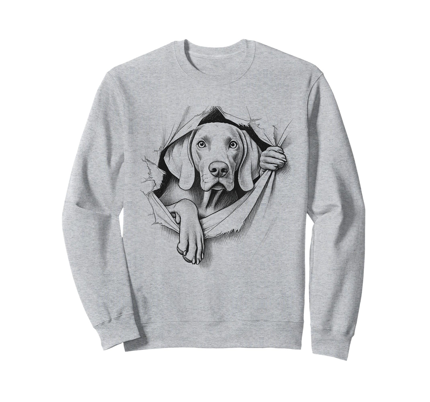 Funny Weimaraner Peeking Design For Dog Owner T-Shirt