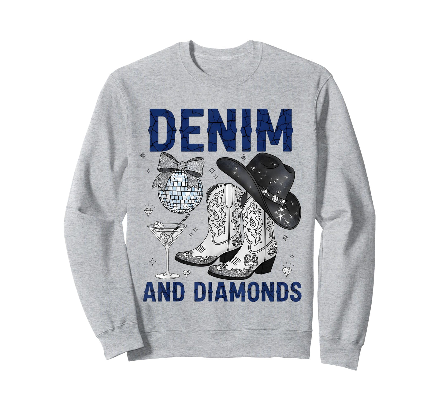 Denim and Diamonds Western Women Boots Jeans Rodeo Cowgirl T-Shirt