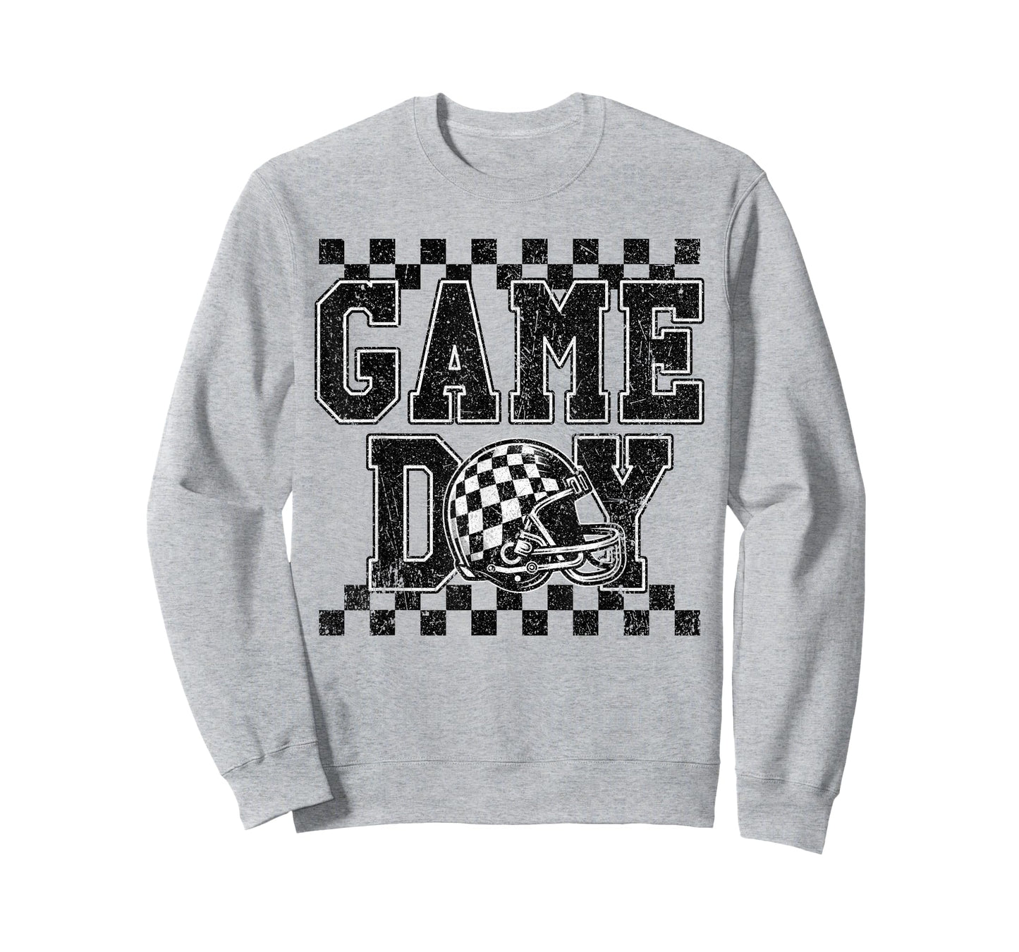 Retro Croquette Black White Checkered Football Game Day T-Shirt