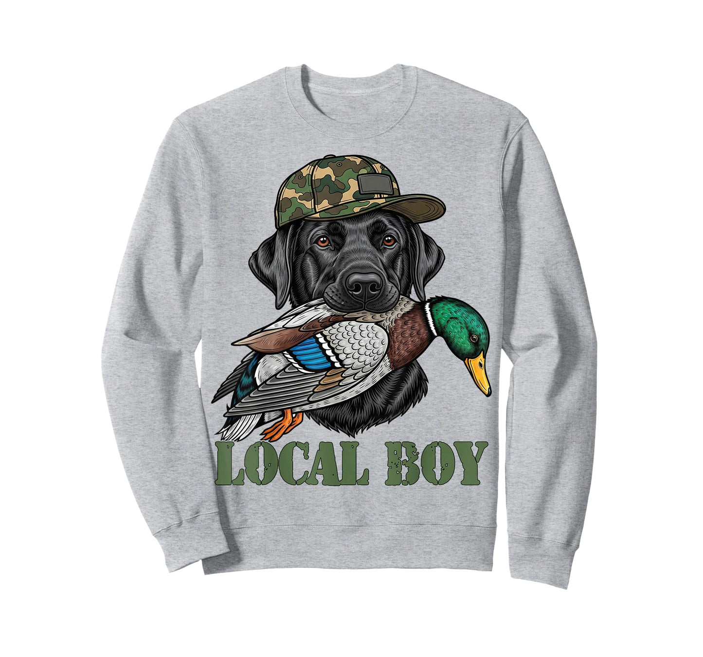 Local Boy Duck Hunting Black Lab Labrador Retriever Dog T-Shirt