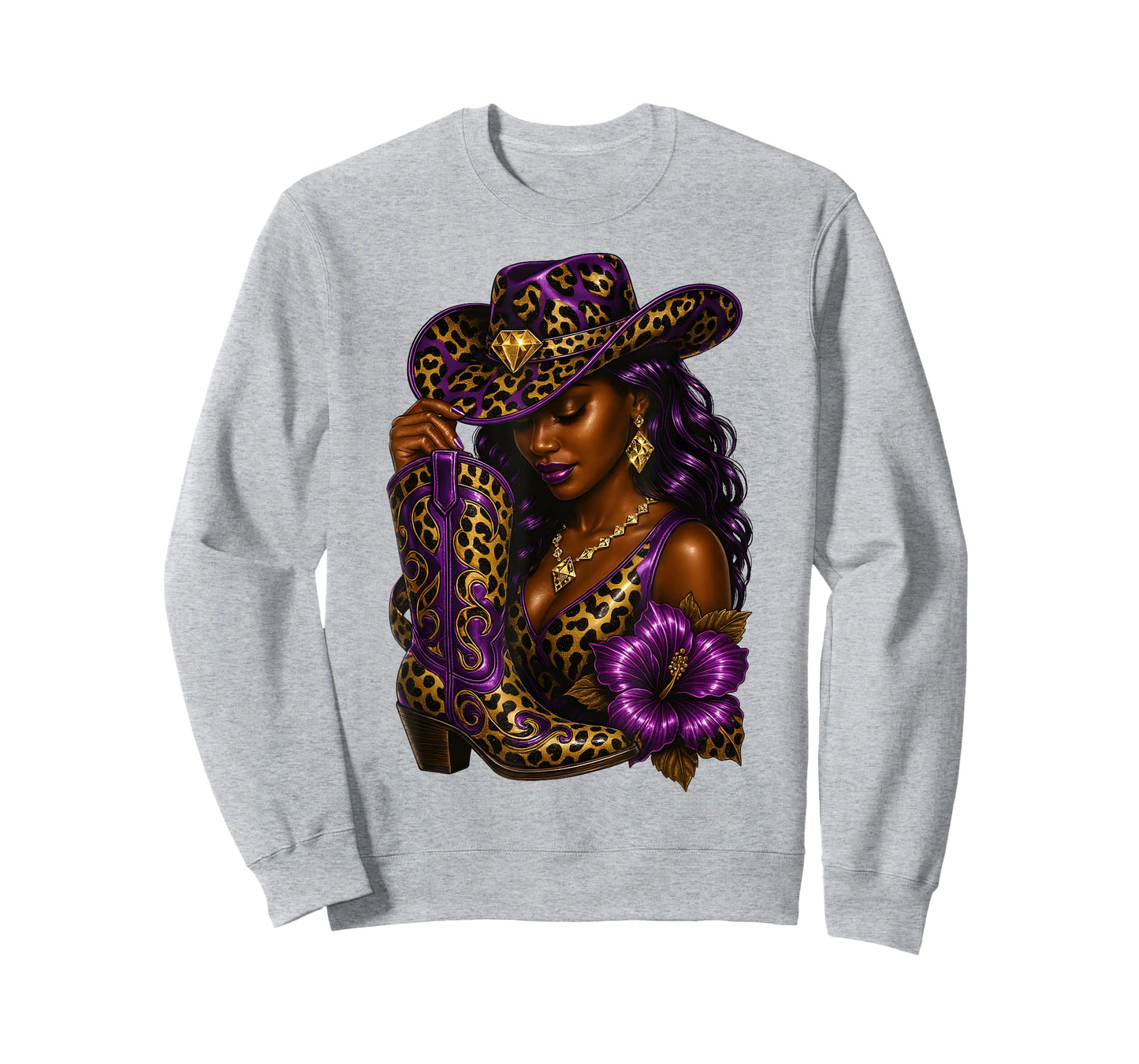 Black African American Glam Cowgirl Melanin Country Girls T-Shirt