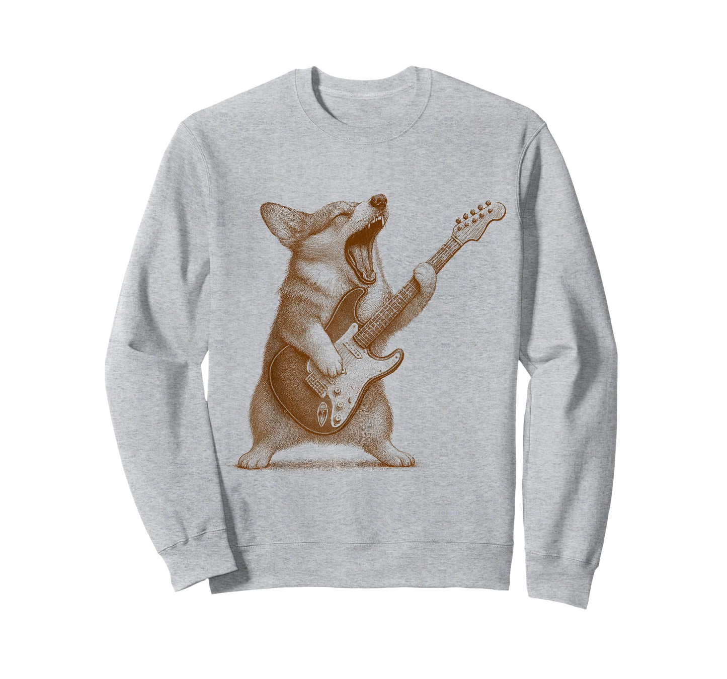 Corgi Playing Guitar Corgi Mom Rock & Roll Music Lover T-Shirt