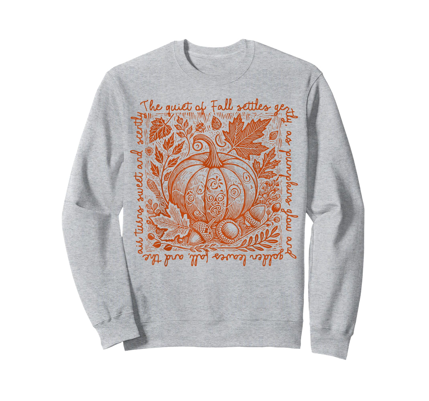 Wildflower Pumpkin Season Autumn Fall Leaves Thanksgiving T-Shirt