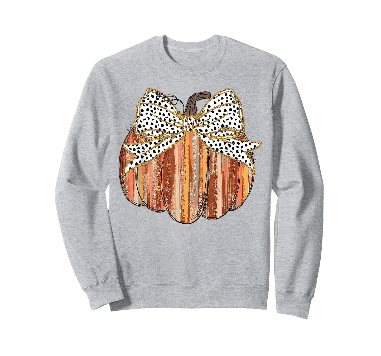 Coquette Bow Pumpkin Season Autumn Fall Leaves Thanksgiving T-Shirt