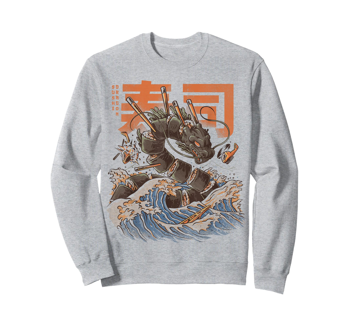 Great Sushi Dragon Japanese Food Kawaii Dragon Anime T-Shirt
