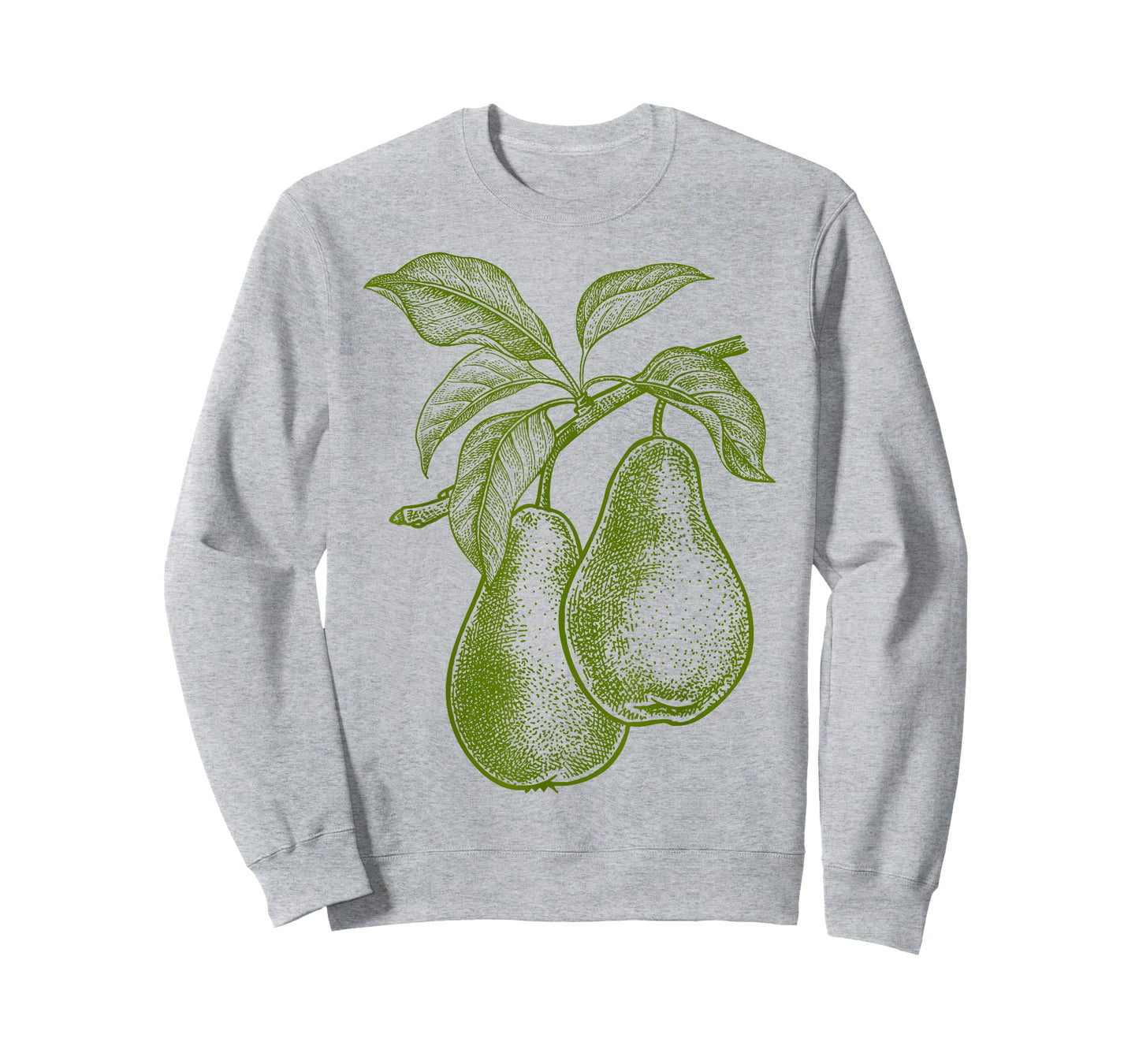 Big Fruit Mono Farblinie Birne Pear Green Fruit Retro Vintage Line Graphic - Pear T-Shirt
