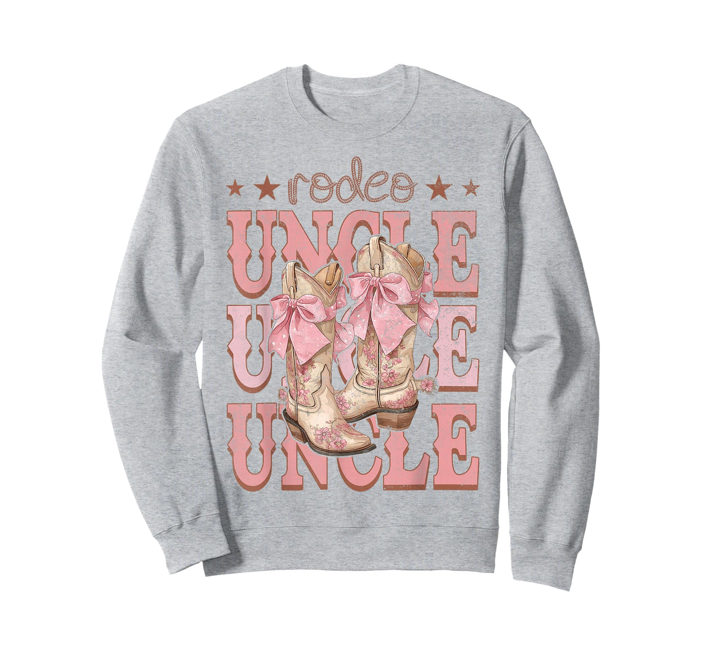 Rodeo Uncle Pink Boots Coquette Cow-Girl Birthday Party T-Shirt
