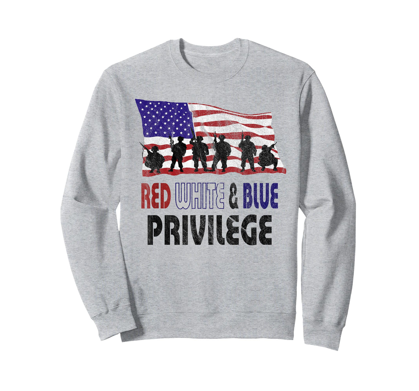 Red White & Blue Privilege Veteran's Day T-Shirt Vets T-Shirt