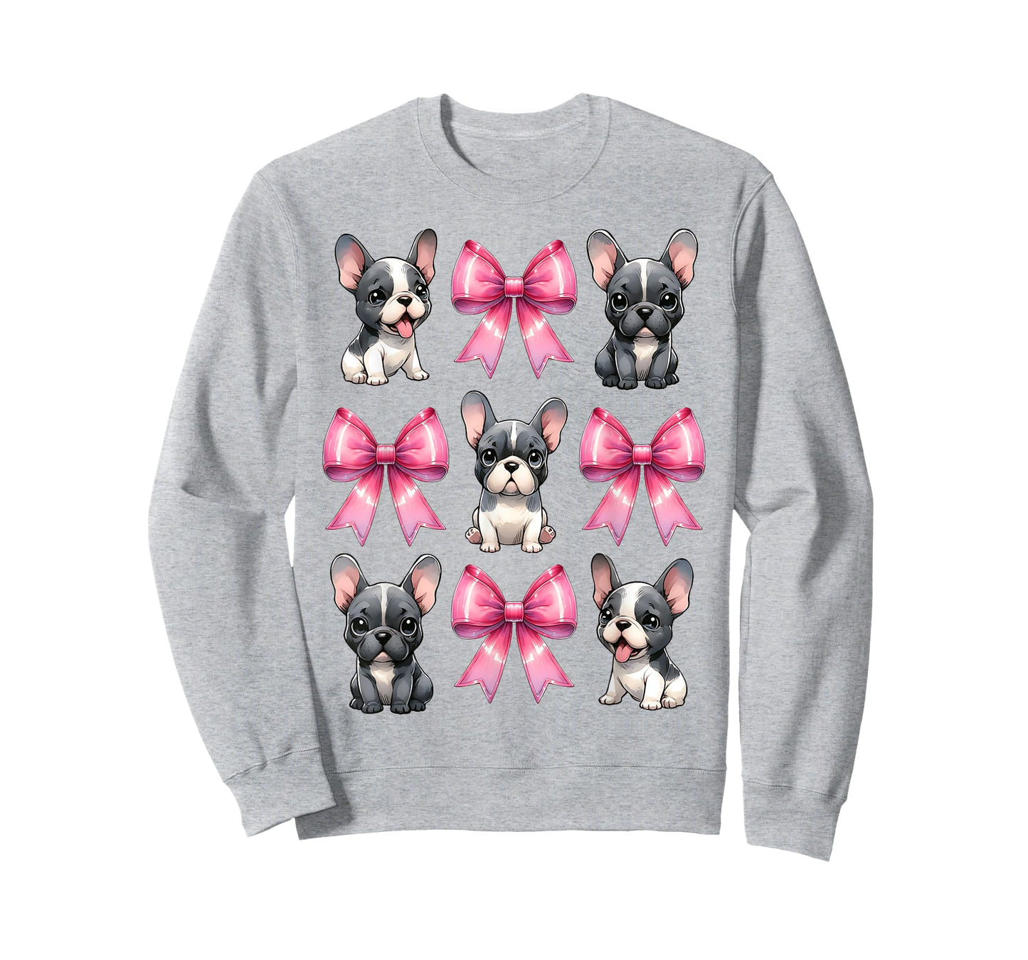 Coquette Bow French Bulldog Dog Frenchie Mom Pink Ribbon Mom T-Shirt for Men Women Kids