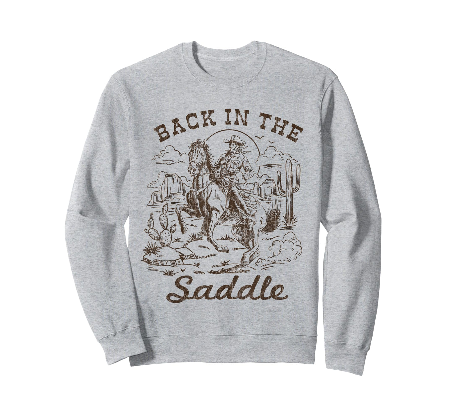 Back in the Saddle Western Retro Vintage Rodeo Horse Riding T-Shirt