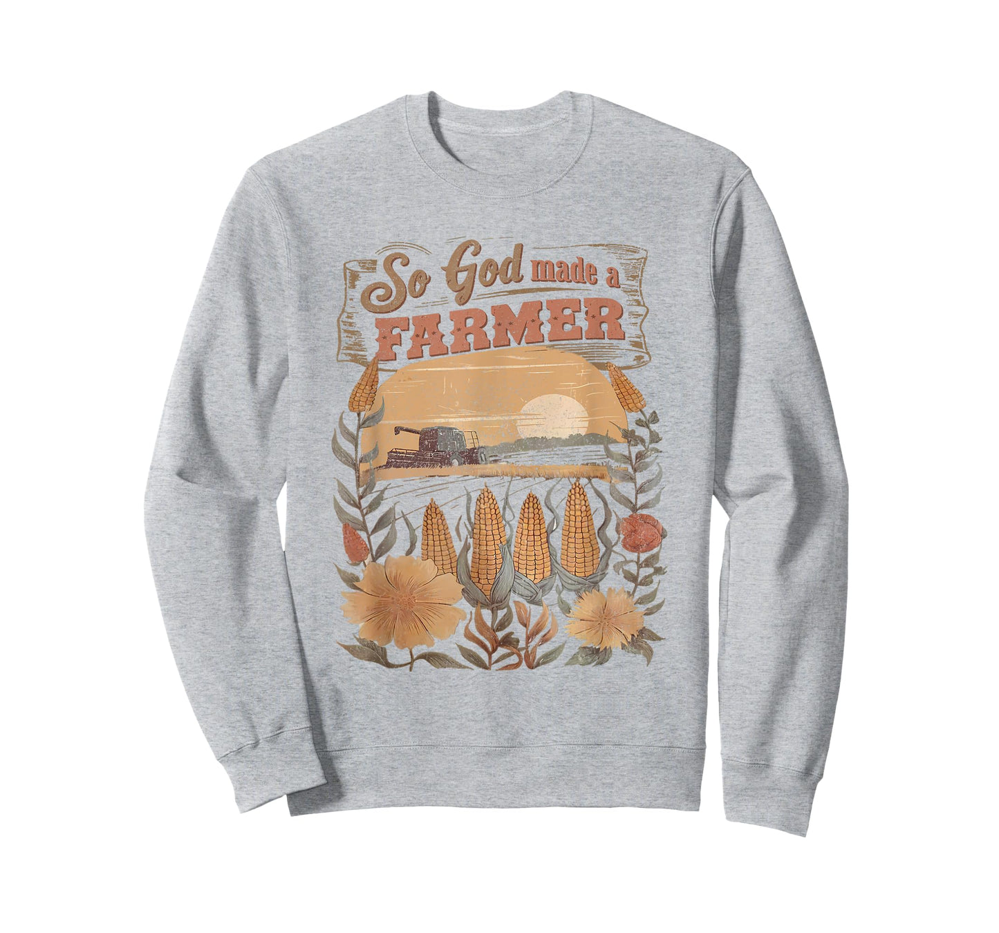 So God Made a Farmer Boho Flower Christian Aesthetic Summer T-Shirt