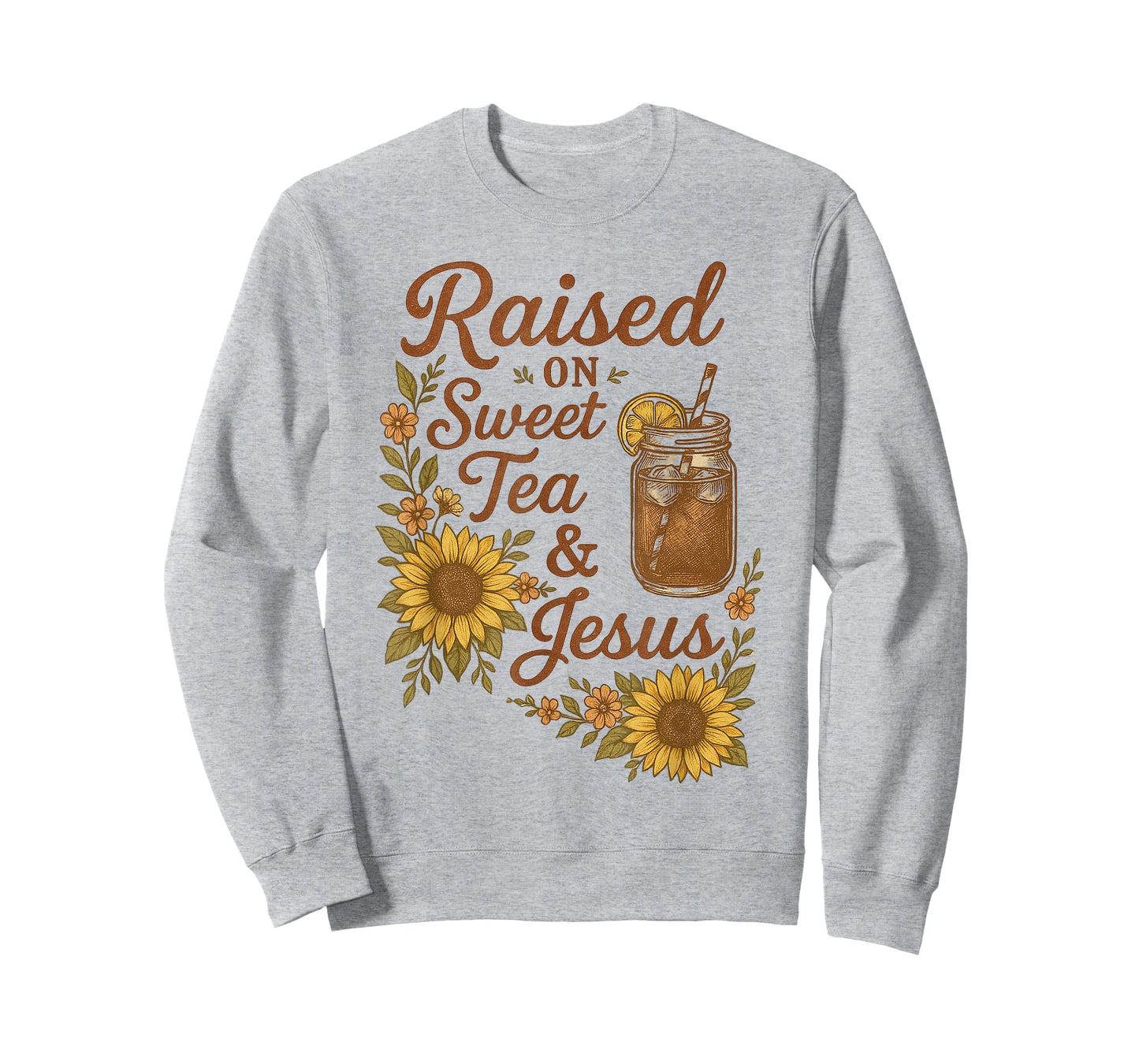 Boho Country Raised on Sweet Tea and Jesus Vintage Cowgirl T-Shirt