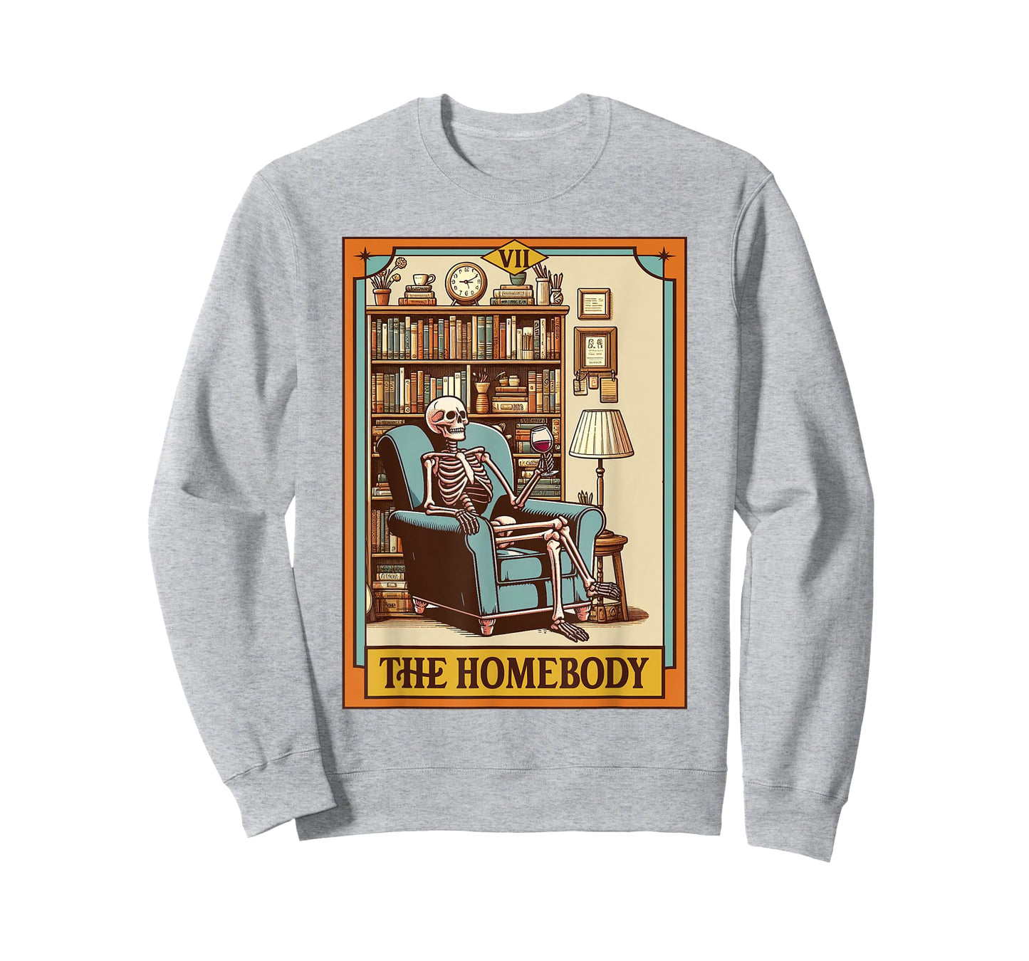 Introvert Homebody Awkward Skeleton The Homebody Tarot Card T-Shirt