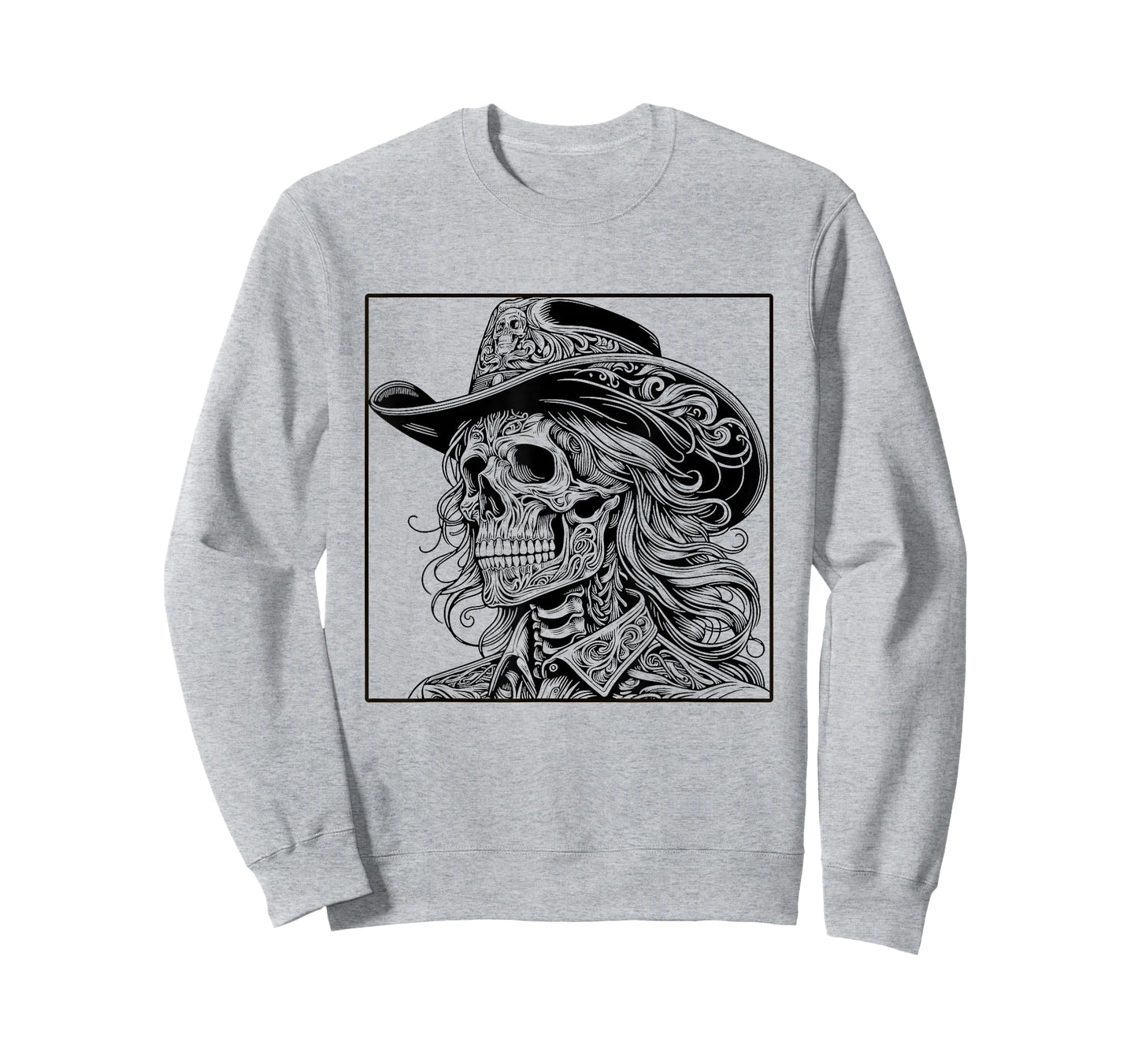 Rustic Skeleton Cowgirl Western Goth Grunge Gothic Skull T-Shirt