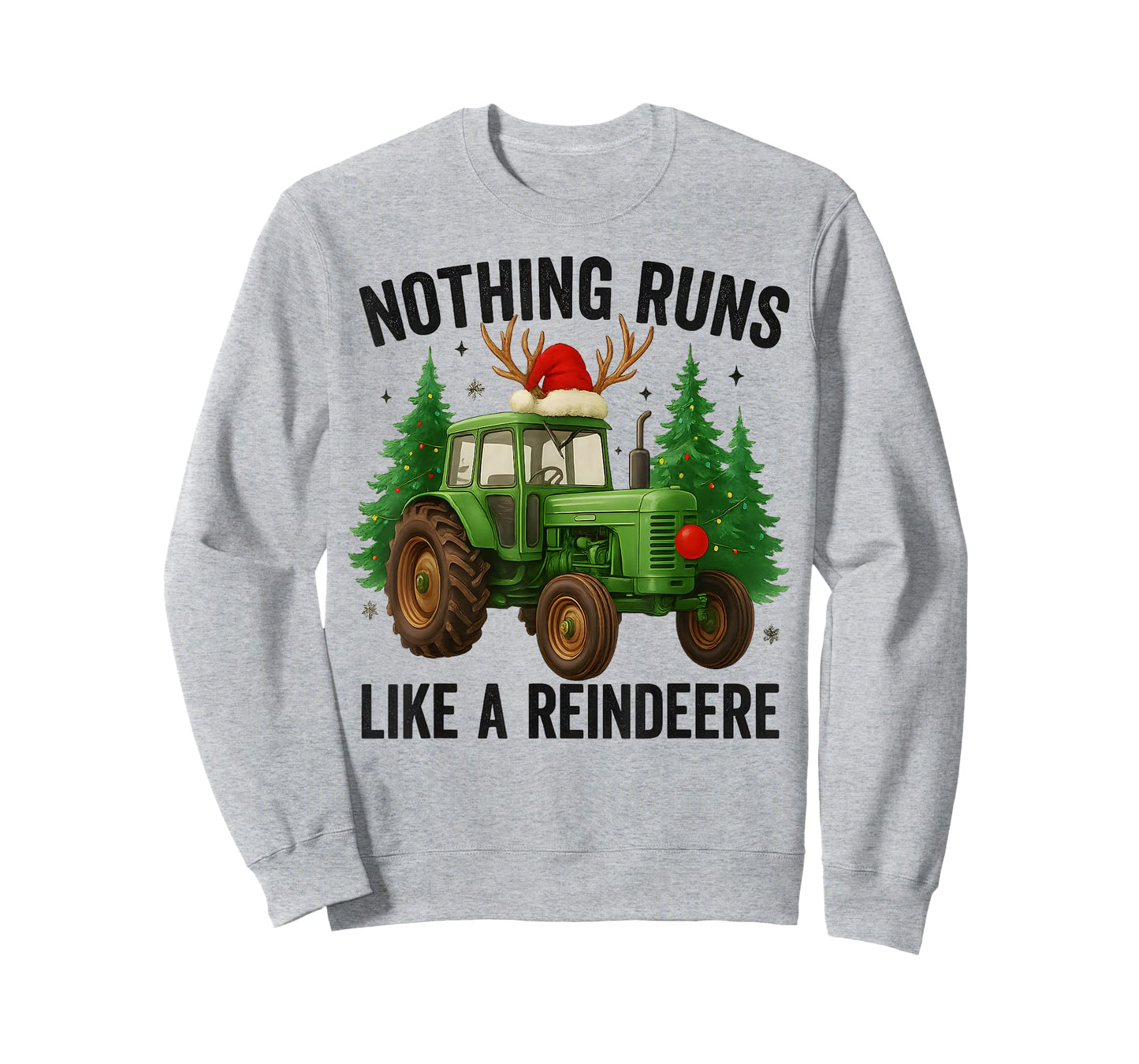Christmas Tractor Farm Nothing Runs Like A Reindeer Xmas T-Shirt