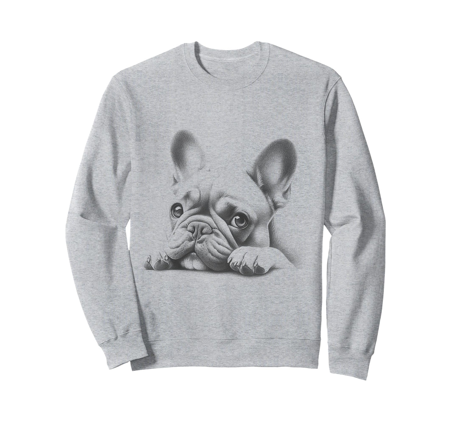 French Bulldog Peeking Frenchie Art Design For Men And Women T-Shirt