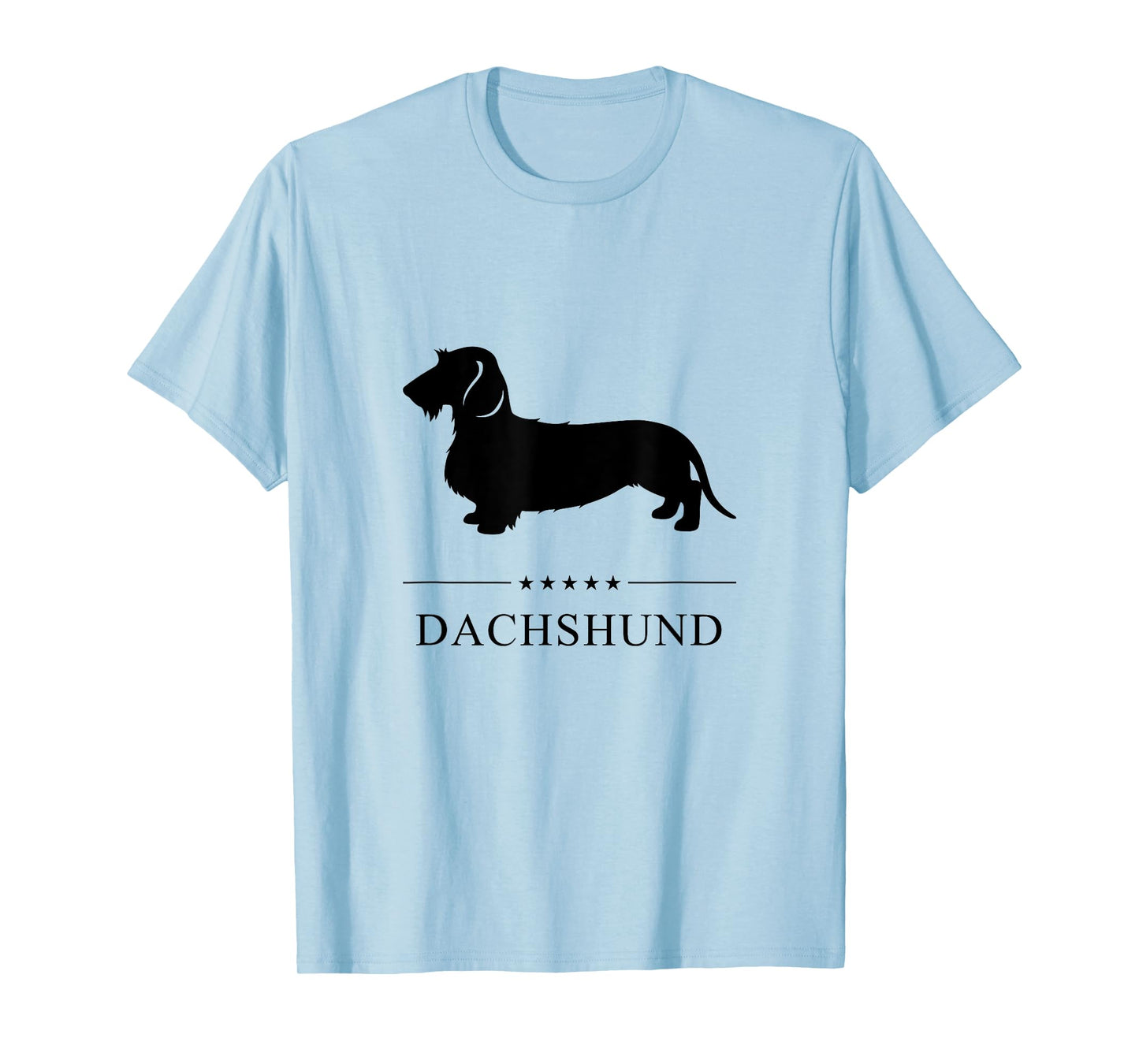 Wirehaired Dachshund Dog Black Silhouette T-Shirt