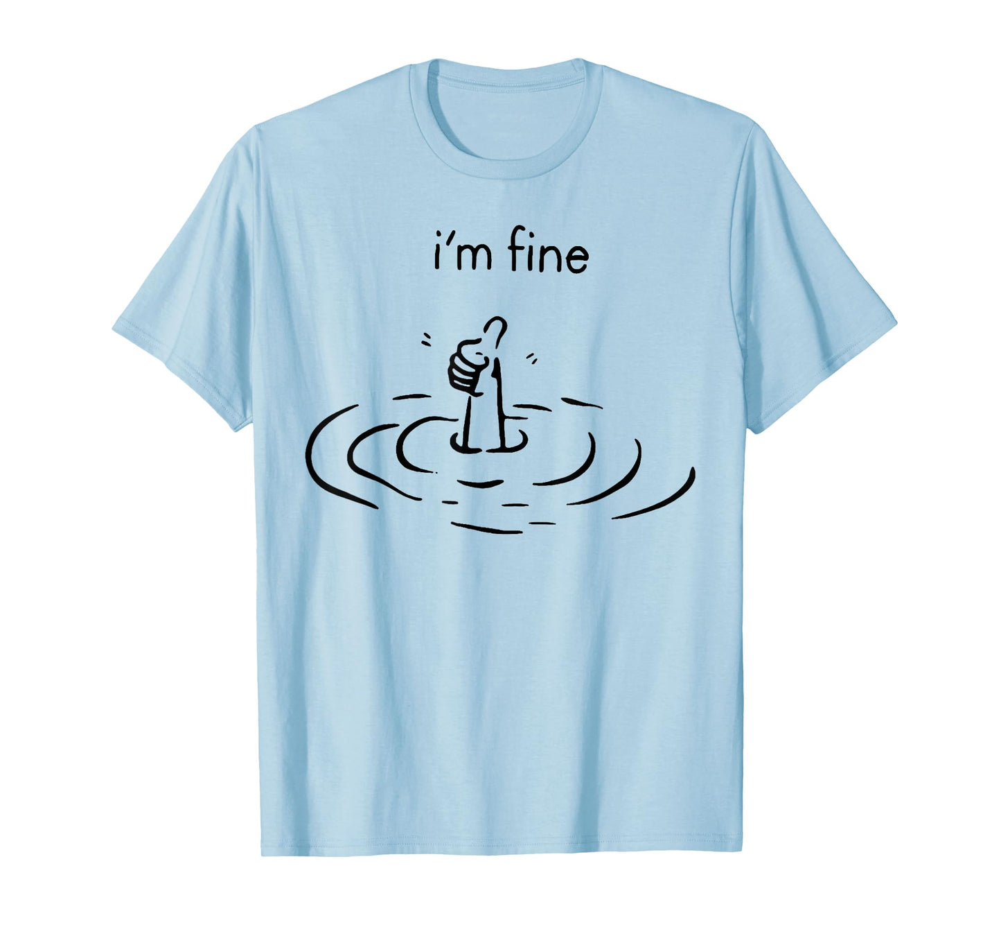 women's i'm fine print T-Shirt, Women's, Grey, Small
