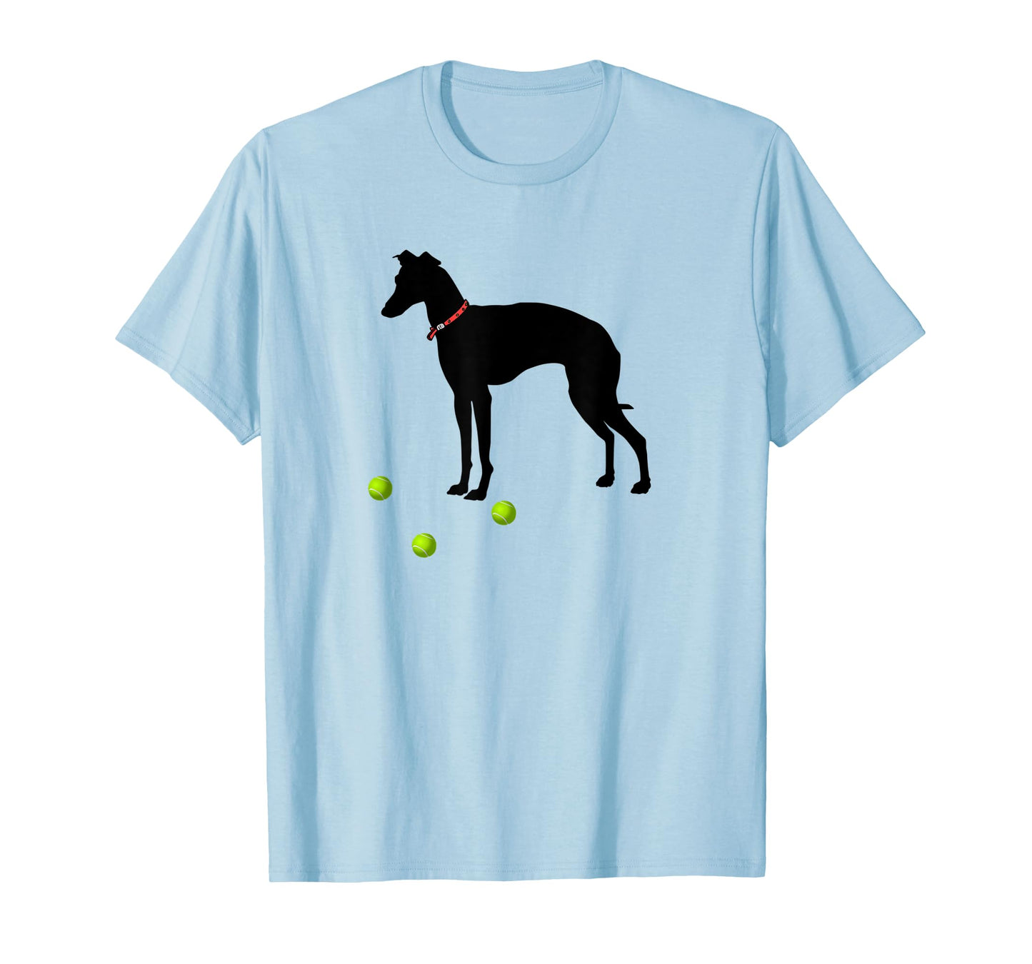 Italian Greyhound Dog Plays Fetch Yellow Tennis Balls Gift Men Women Kids T-Shirt