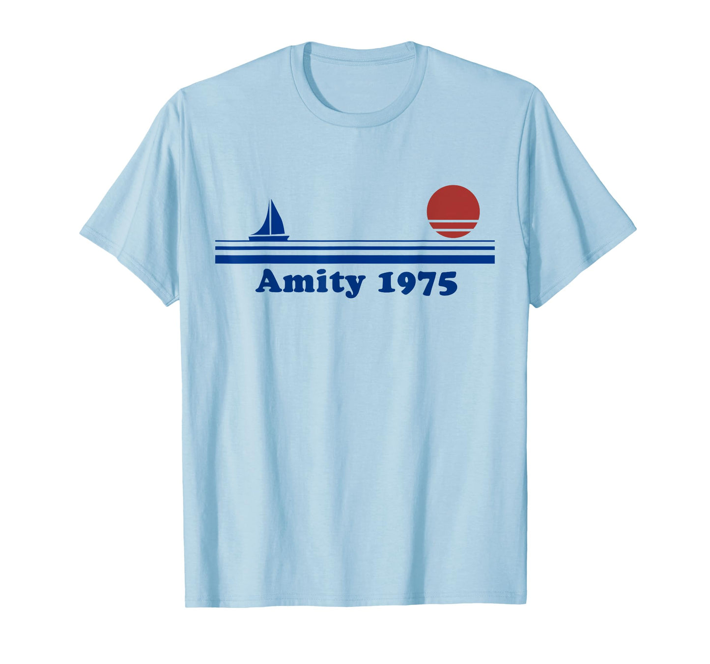 Amity 1975 Sunset - Sailboat Sunrise Summer Ocean Vacation T-Shirt