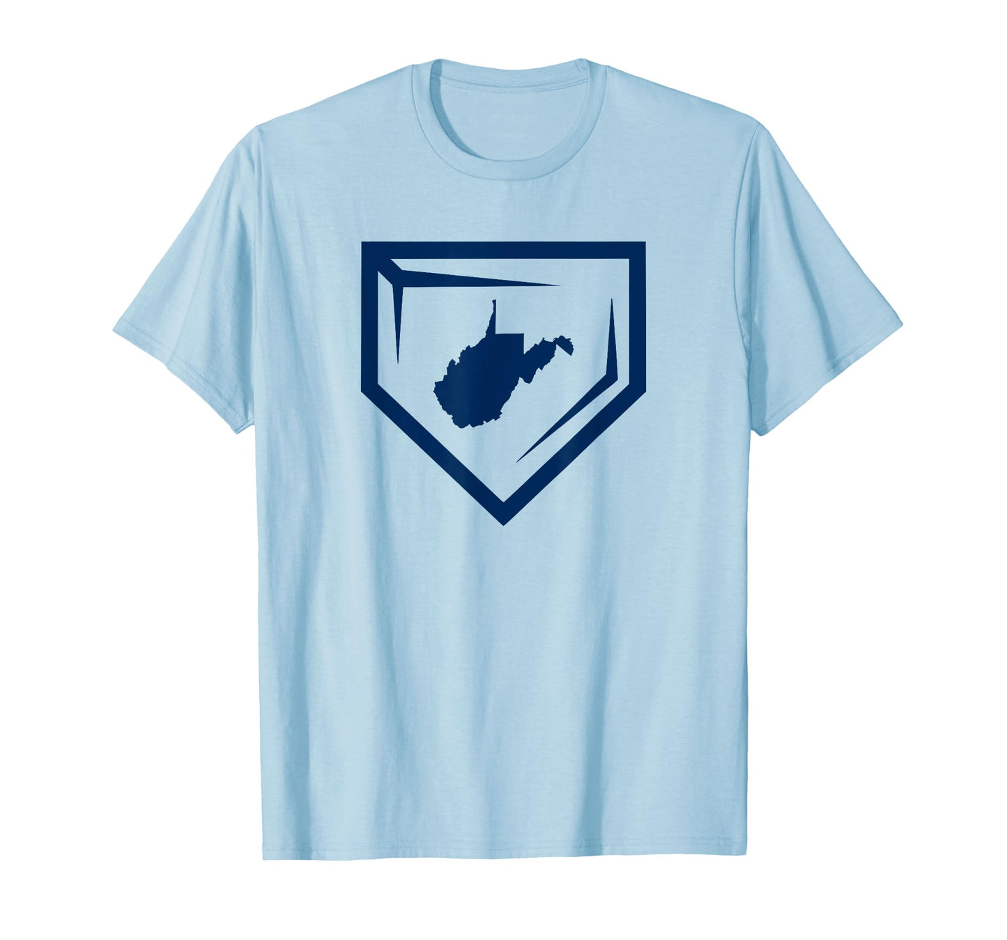 WV Baseball Homeplate Mountain State West Virginia Ball Team T-Shirt