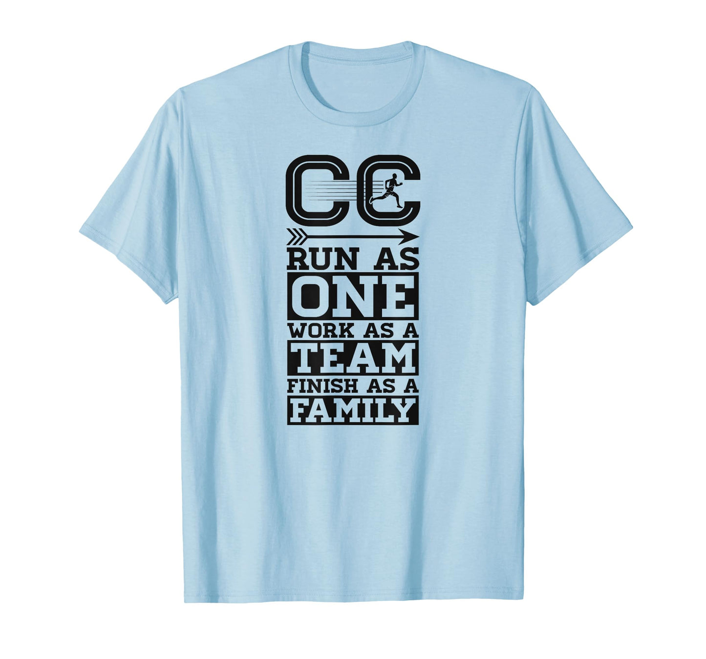 Cross Country Run As One Work As A Team Finish As A Family T-Shirt