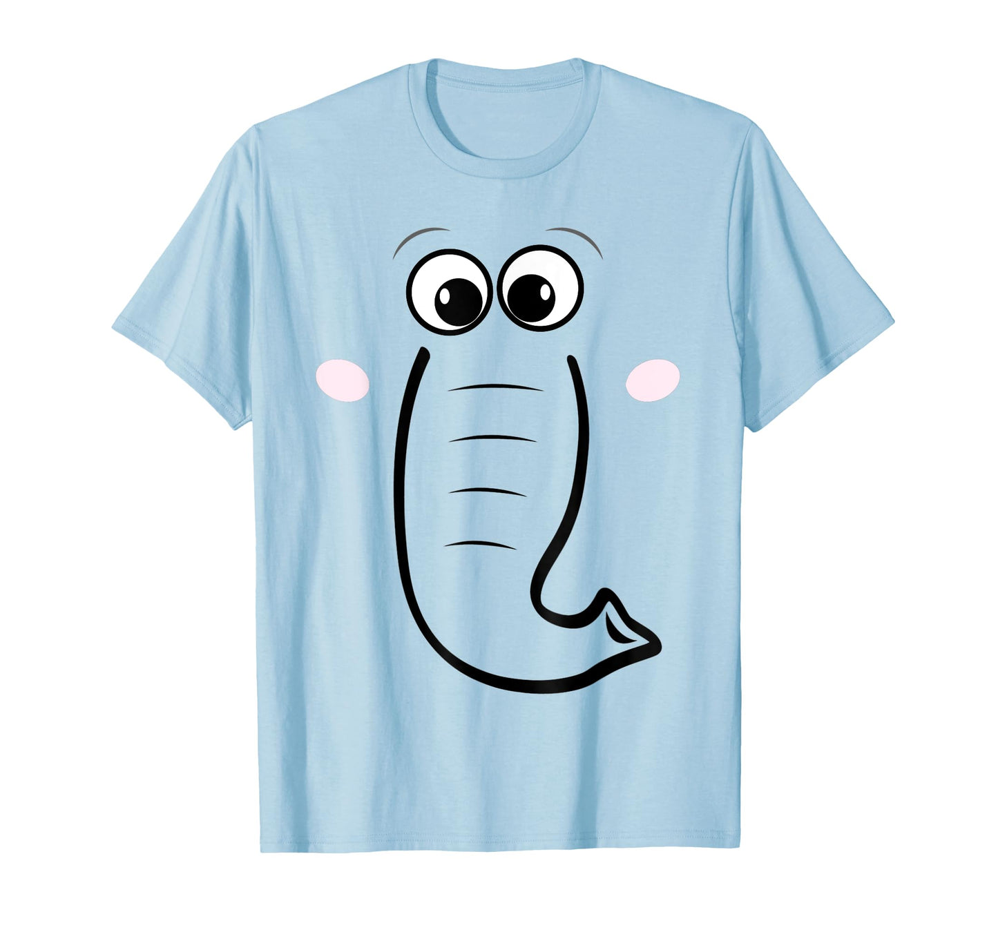 Elephant Face, Cartoon Style, Easy Halloween Costume T-Shirt