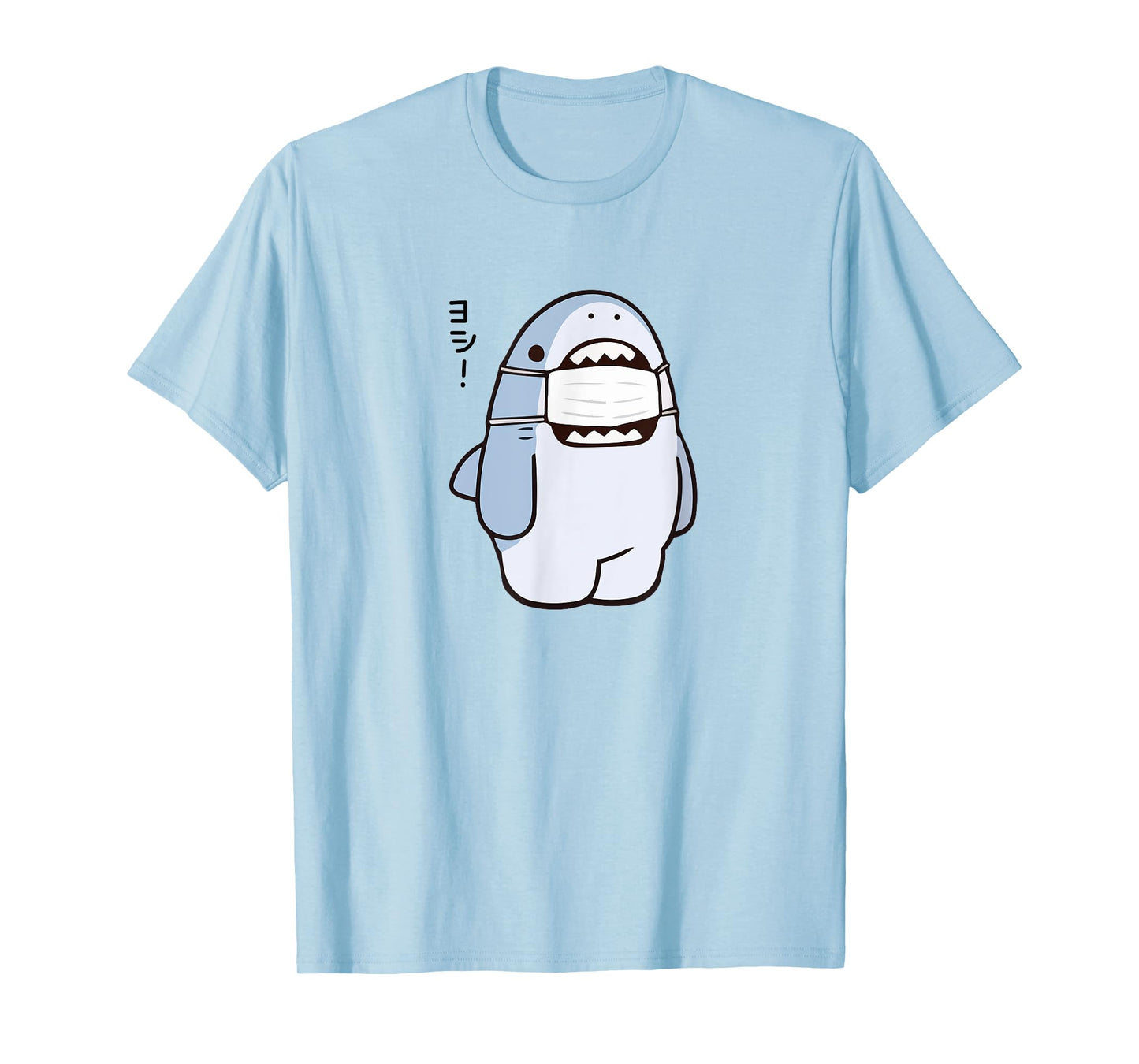 Cute Shark Says "Yoshi" Good/Alright, Japanese Kawaii Anime T-Shirt