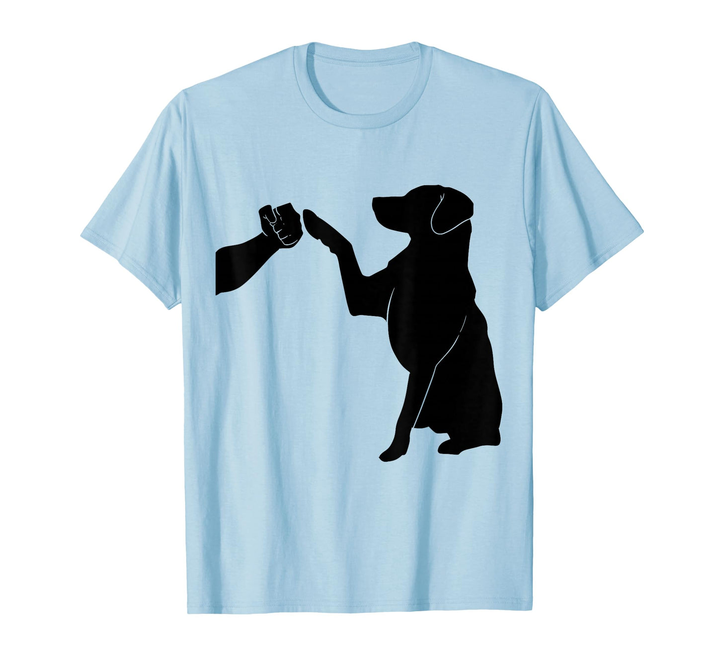 Human And Dog Paw Fist Bump Dog Lover Dog And Man Friendship T-Shirt