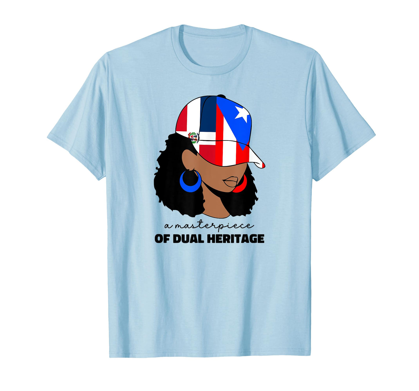 Dominican And Puerto Rican Rico Flag DominiRican Afro Women T-Shirt