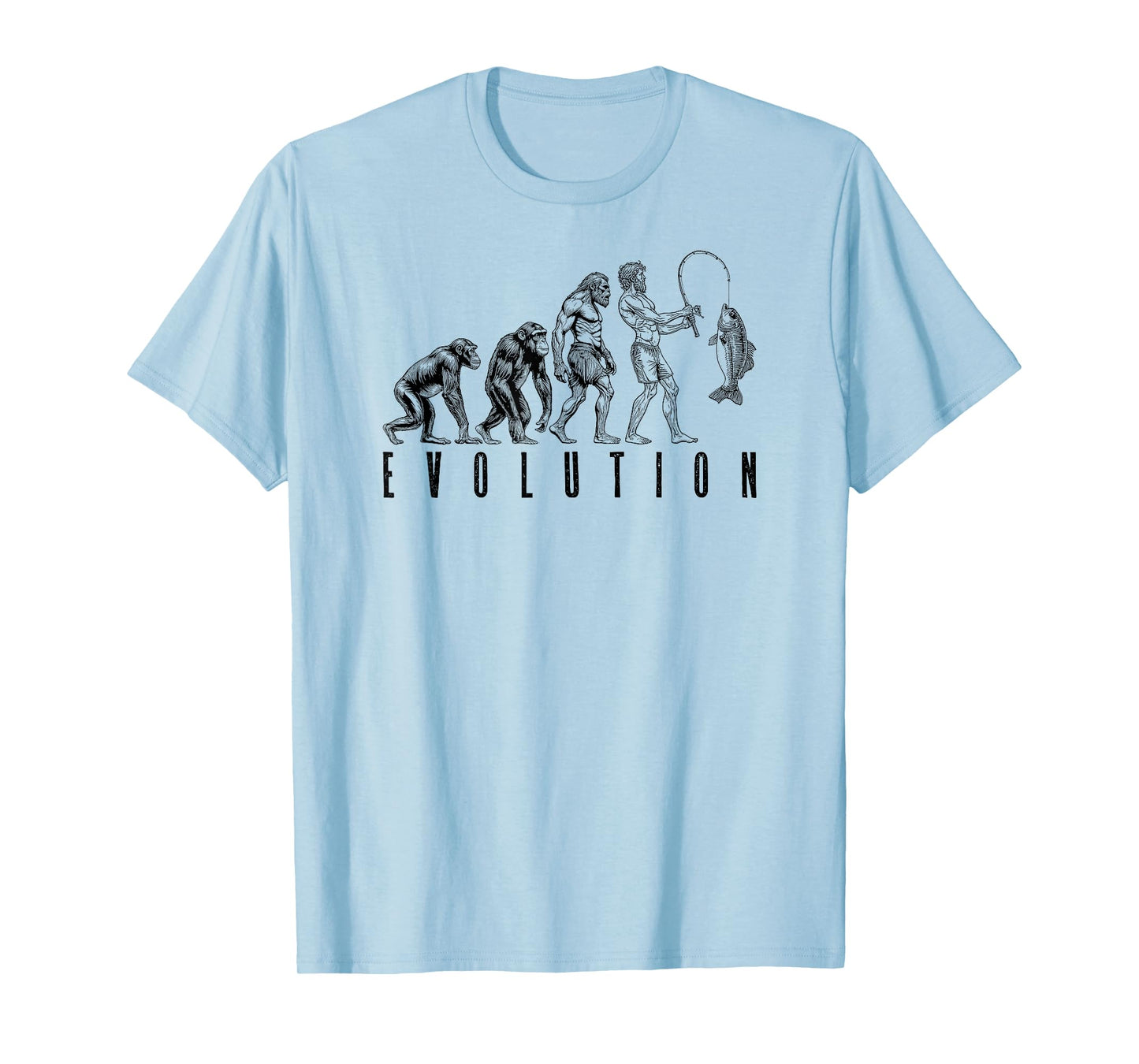 Funny Fishing Evolution Fisherman Dad Father's Day Fish T-Shirt