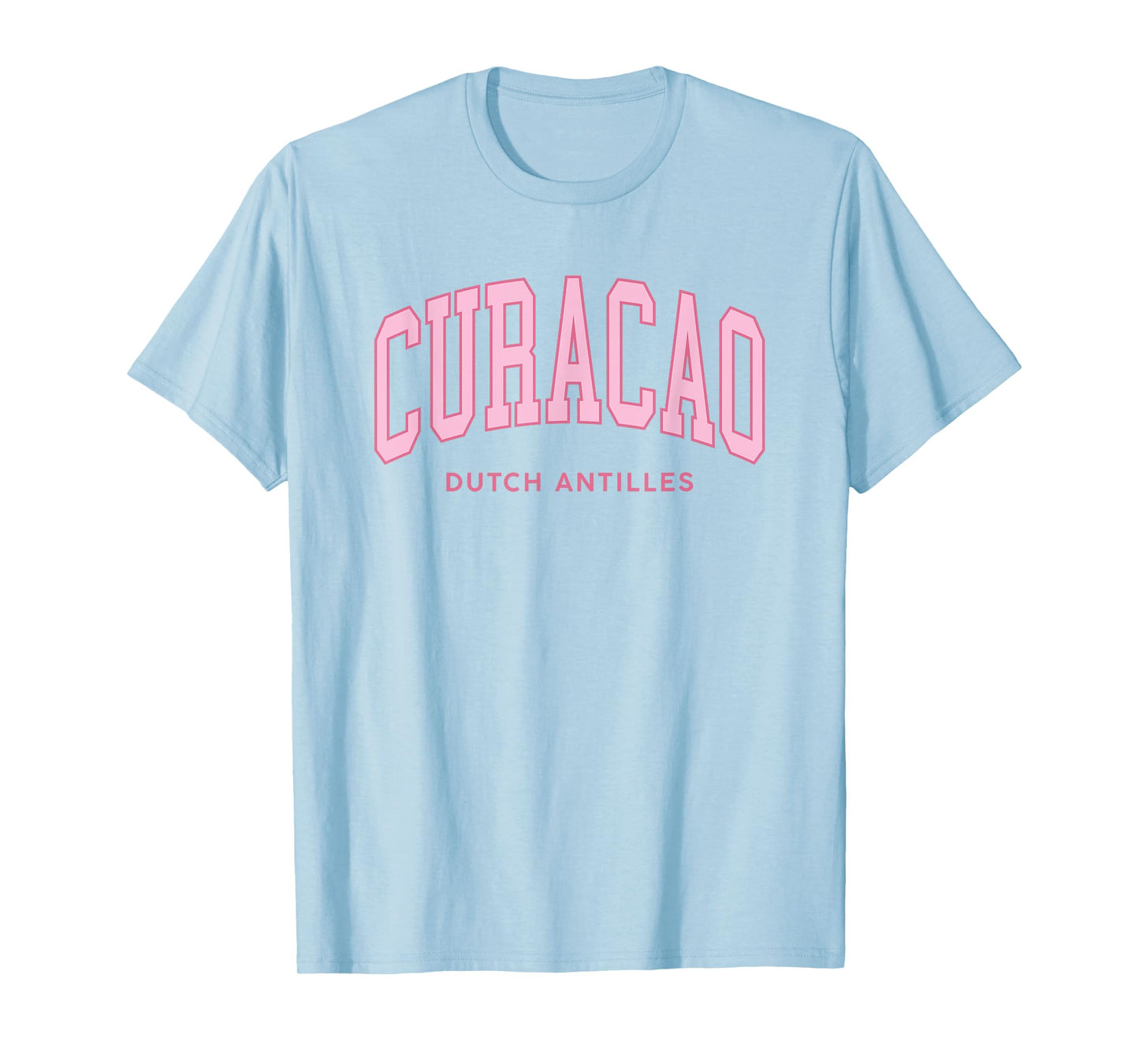 Vintage Curacao Pink Retro Preppy Throwback Womens Souvenir T-Shirt