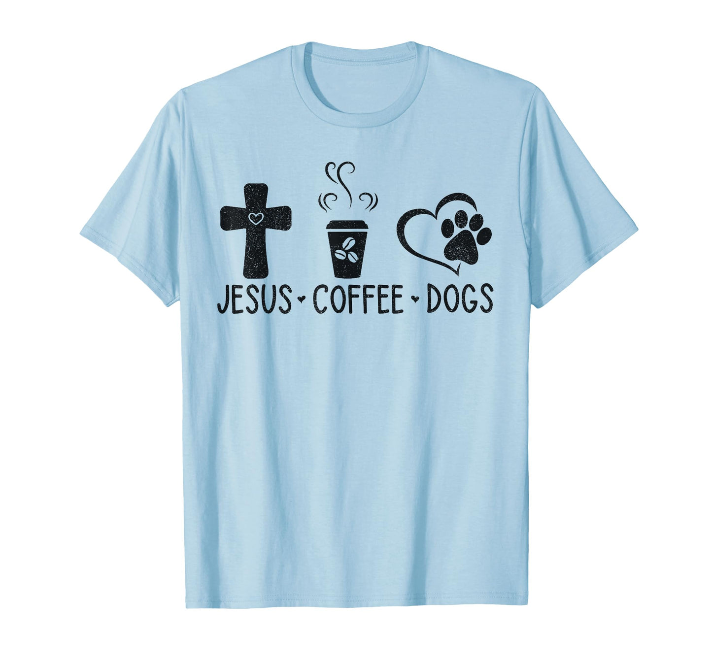 Jesus Coffee Dogs Funny Christian Dog Owners Lovers Men Women T-Shirt