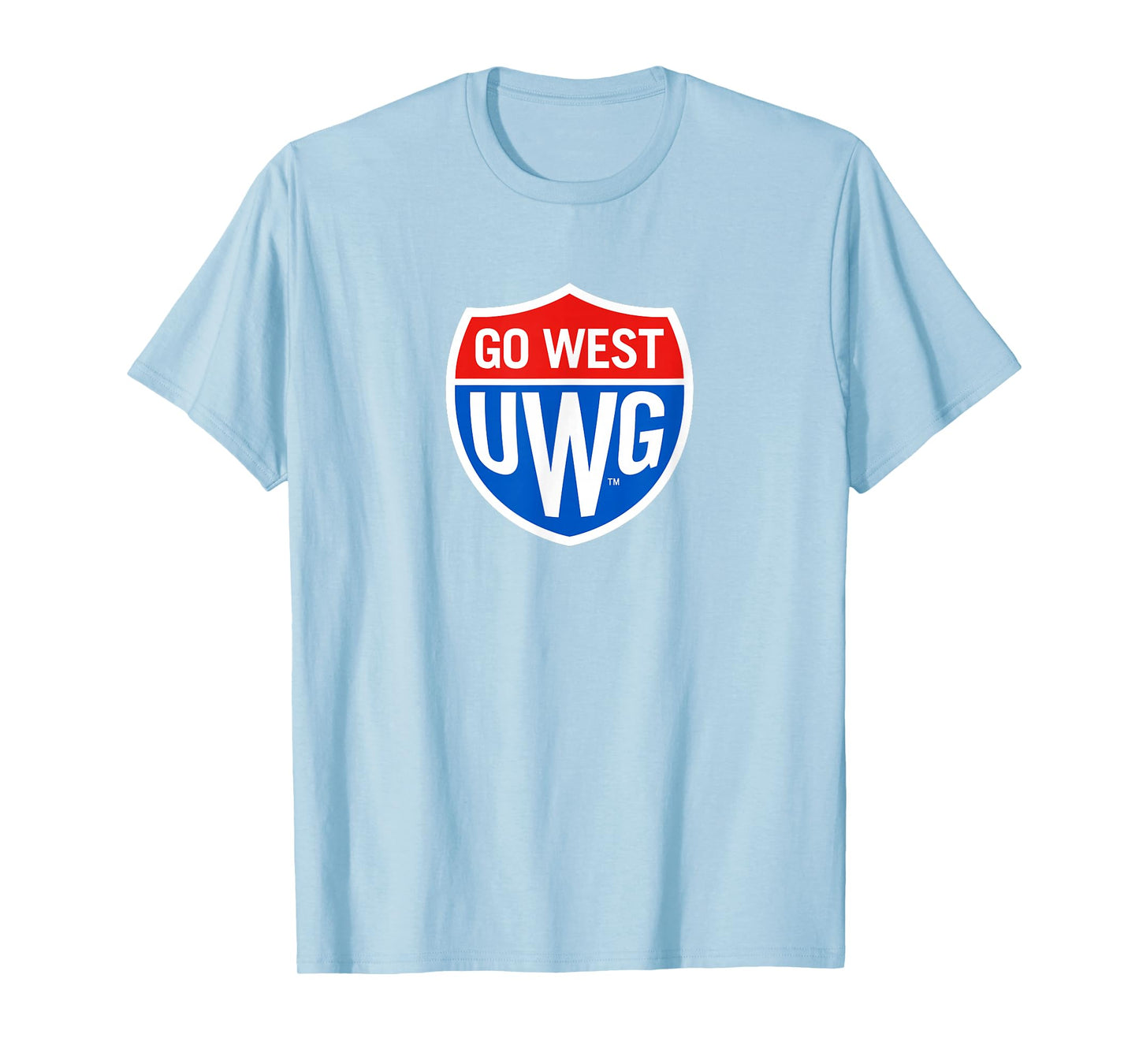University of West Georgia UWG Wolves Go West Shield Logo T-Shirt