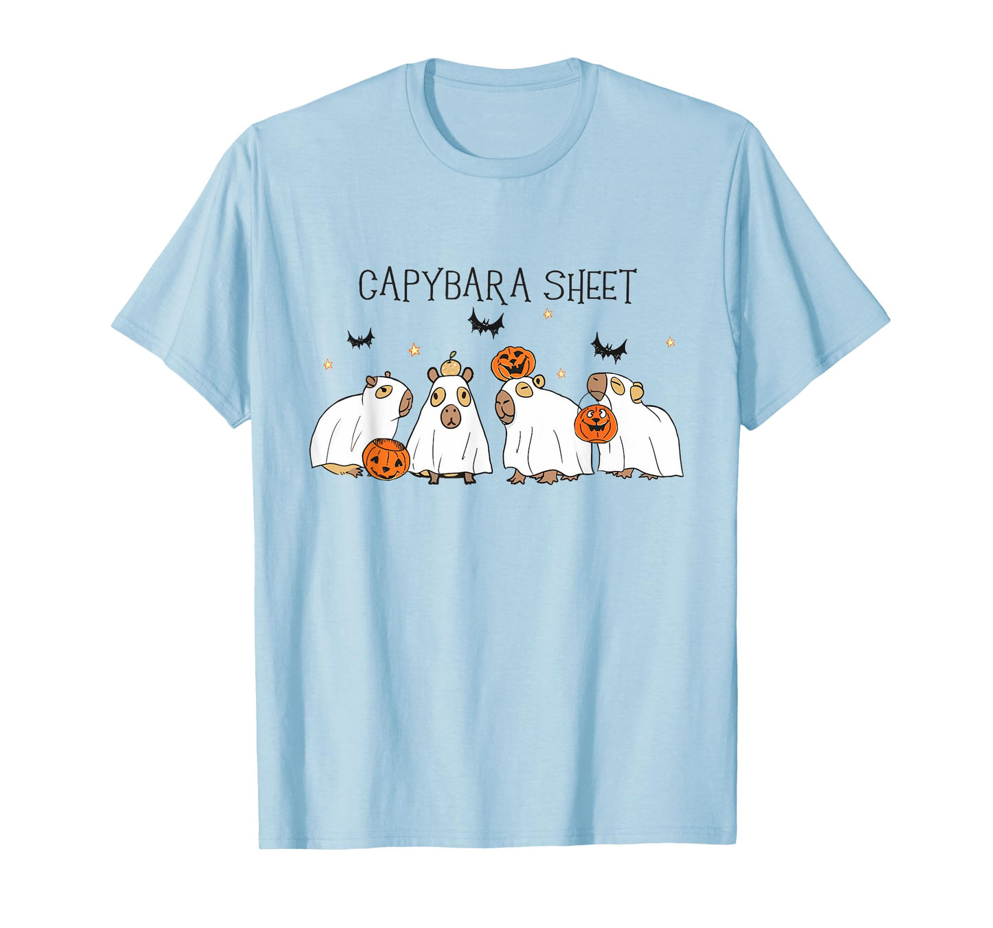 Capybara Sheet Halloween Capybara Ghost Capybara Lover Women T-Shirt