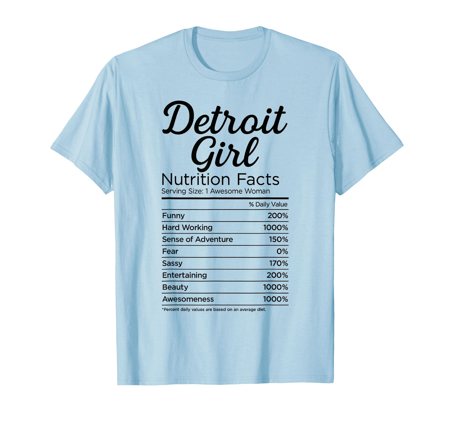 Detroit Girl Michigan Women Girl Funny Home Female Sports T-Shirt