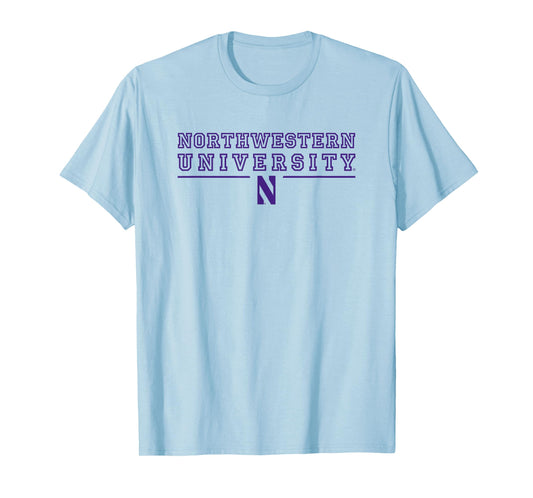Northwestern University Wildcats Block Line T-Shirt