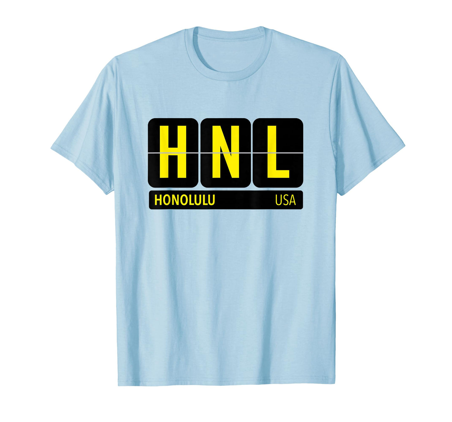 HNL Honolulu Hawaii USA Travel Souvenir Yellow T-Shirt