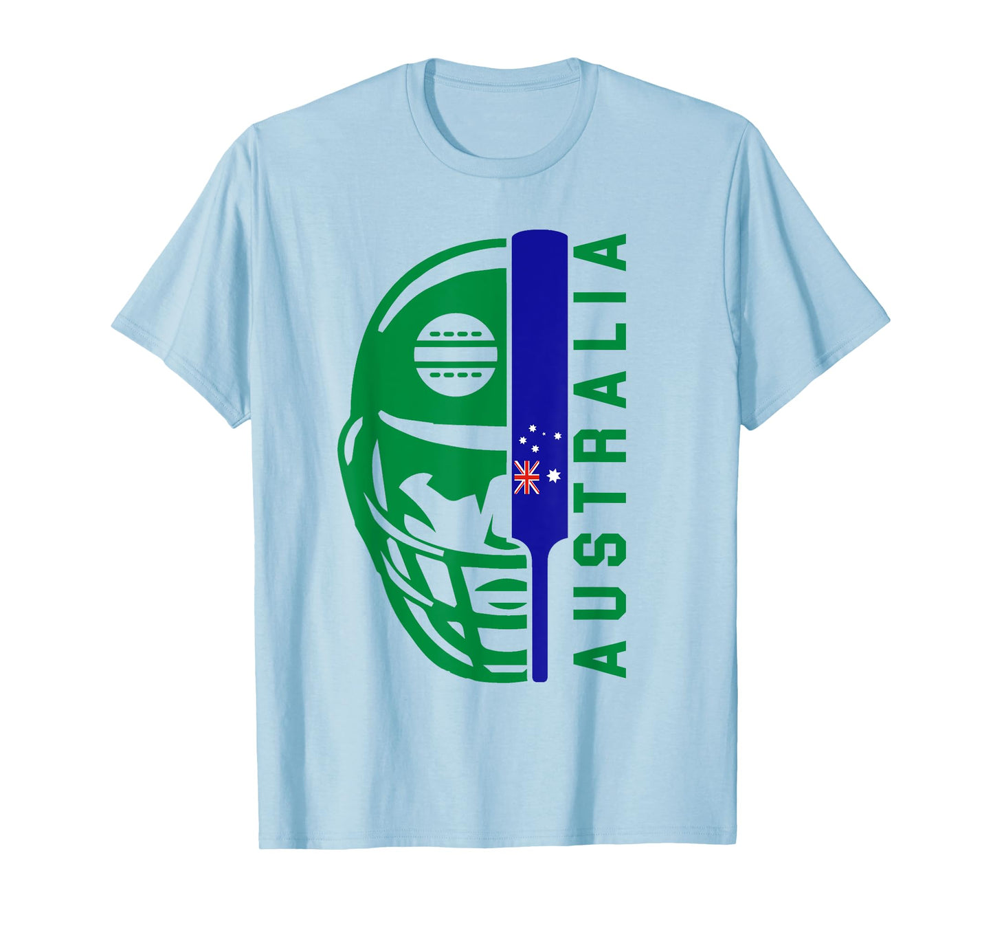 Cricket Australia Fan Helmet Ball and Bat Design T-Shirt