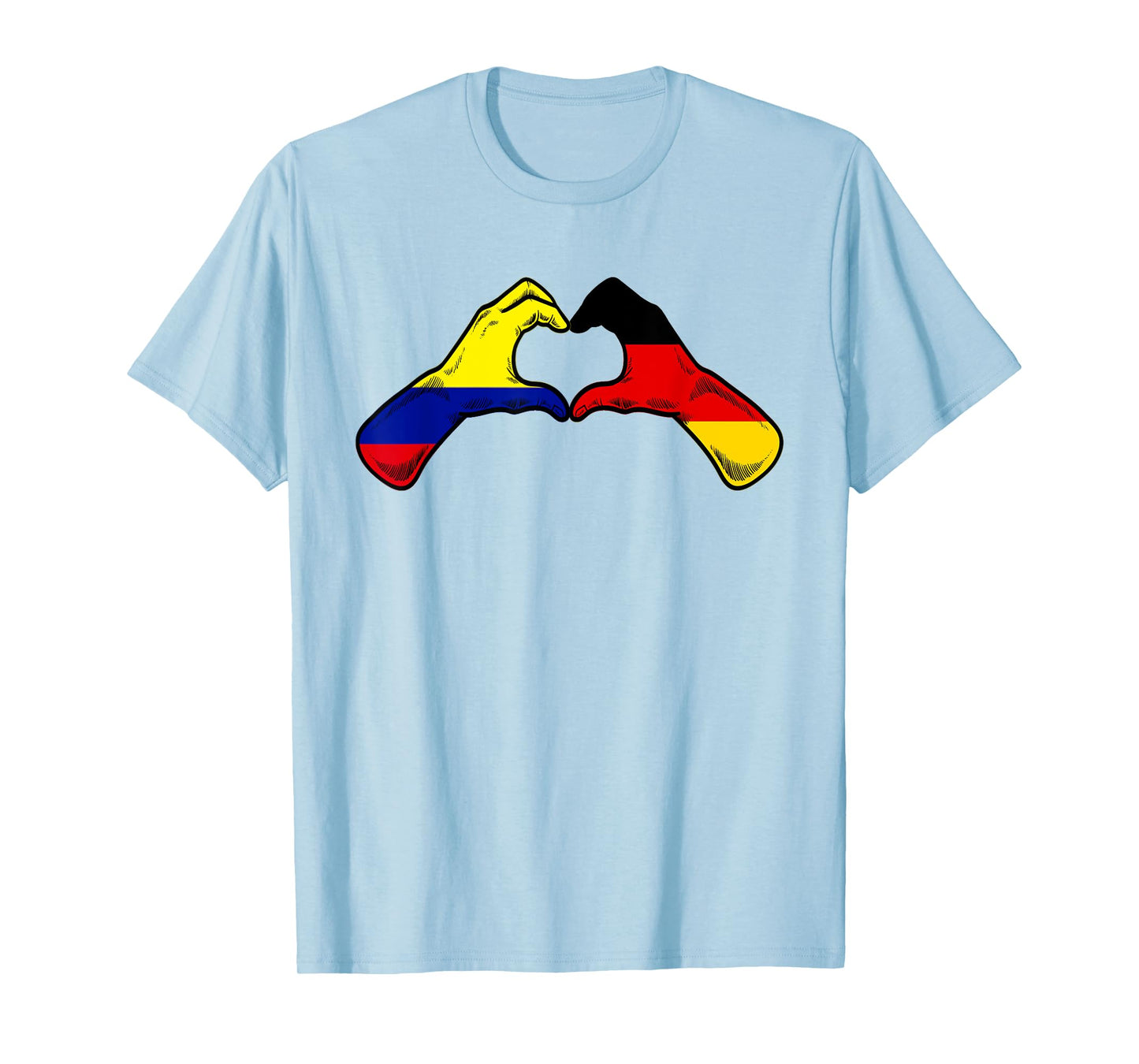 Colombia Germany Flag - Colombian German Heart T-Shirt