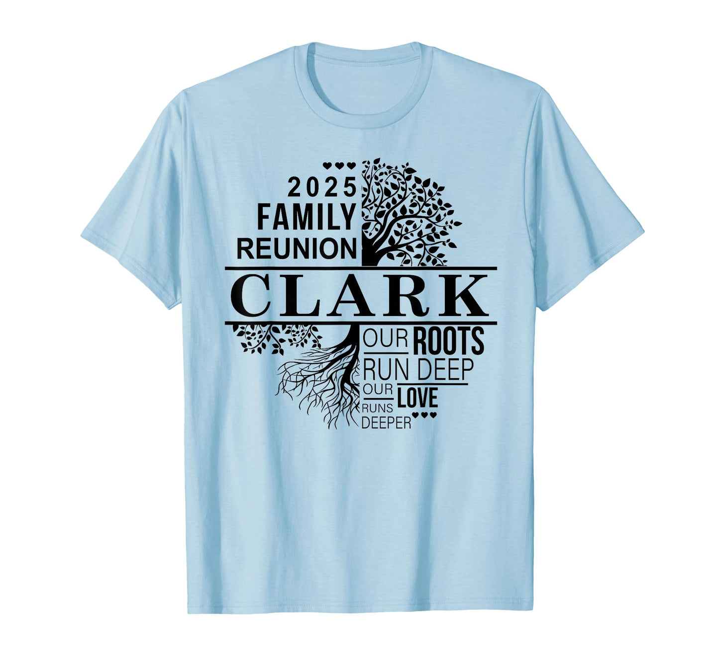 Clark Family Tree Funny Family Reunion 2025 Men Women Kids T-Shirt