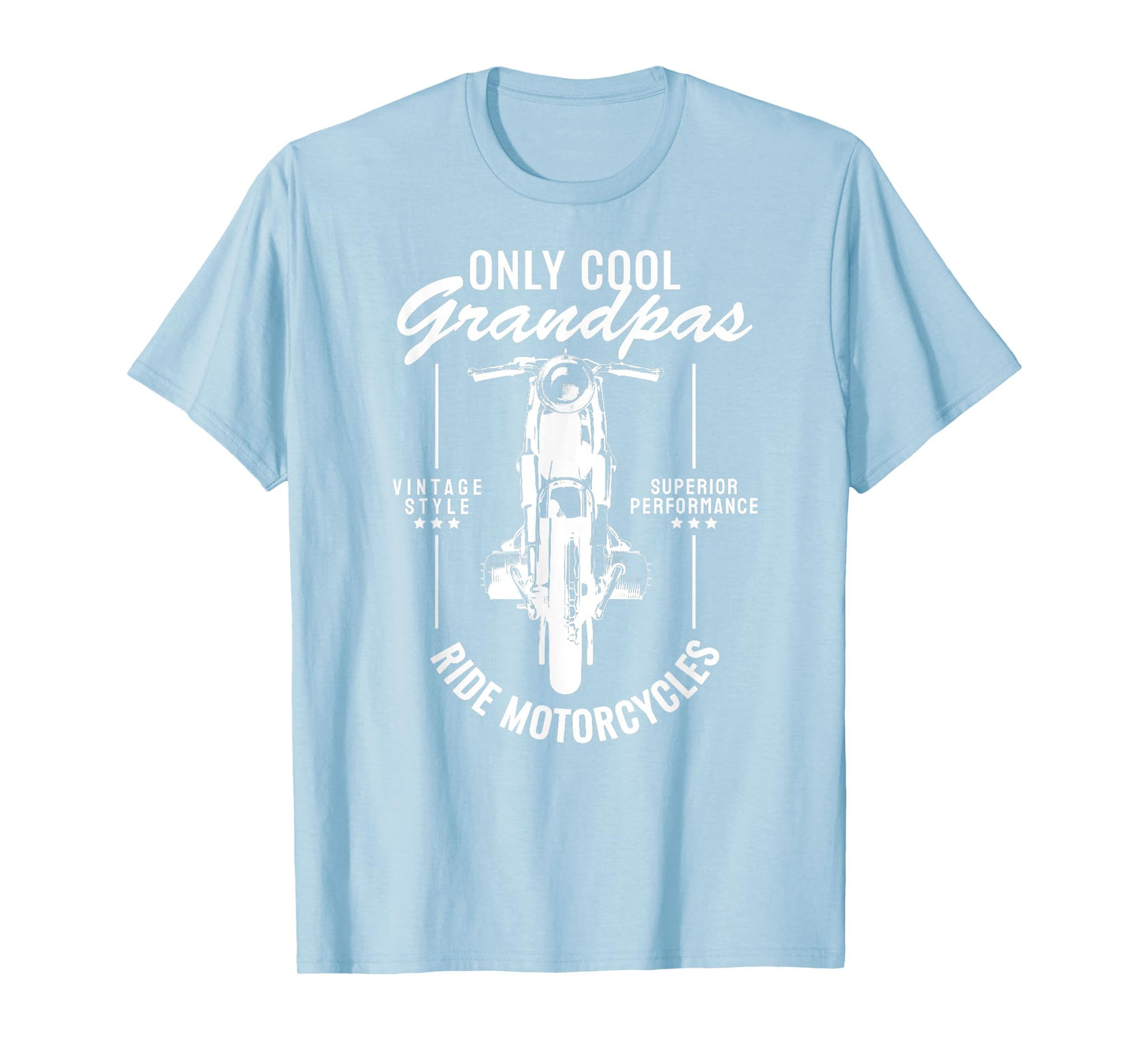 Only Cool Grandpas Ride Motorcycles Funny Biker Grandpa T-Shirt