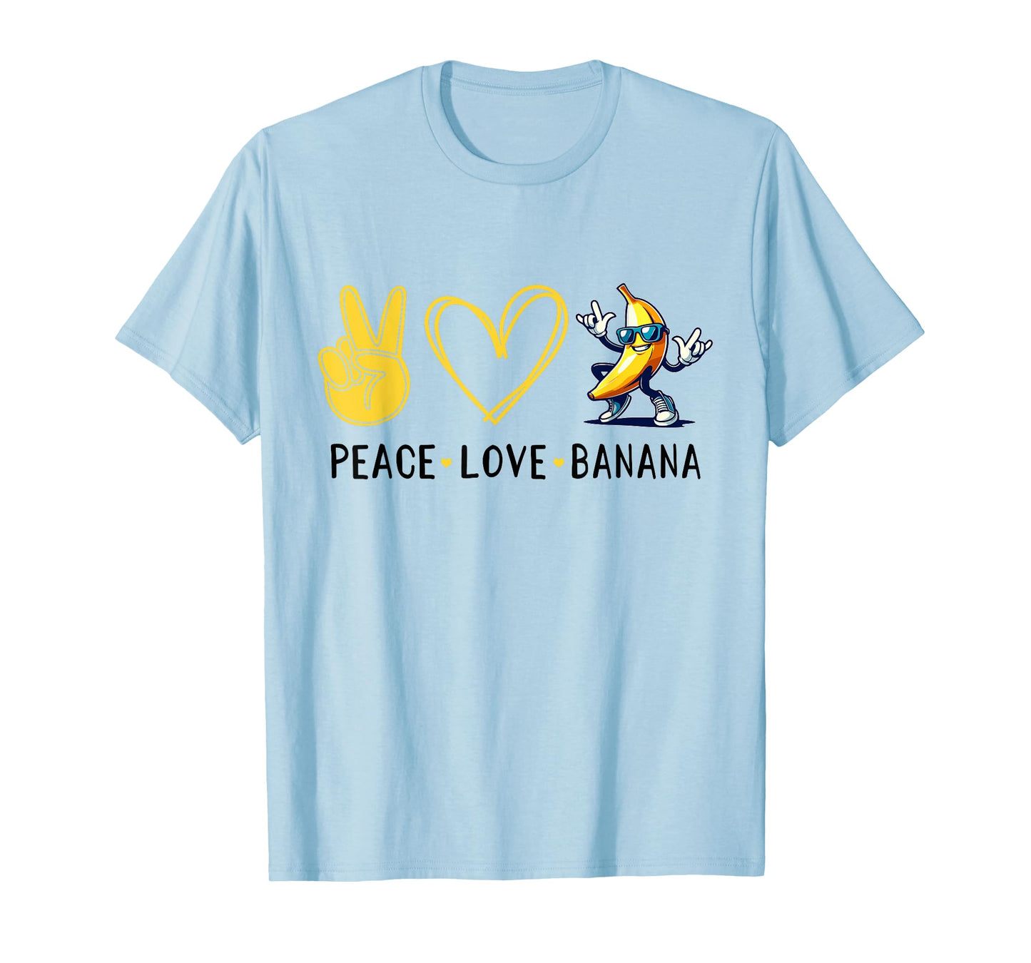 Funny Love Banana Cute Banana Peace Love Banana Women T-Shirt