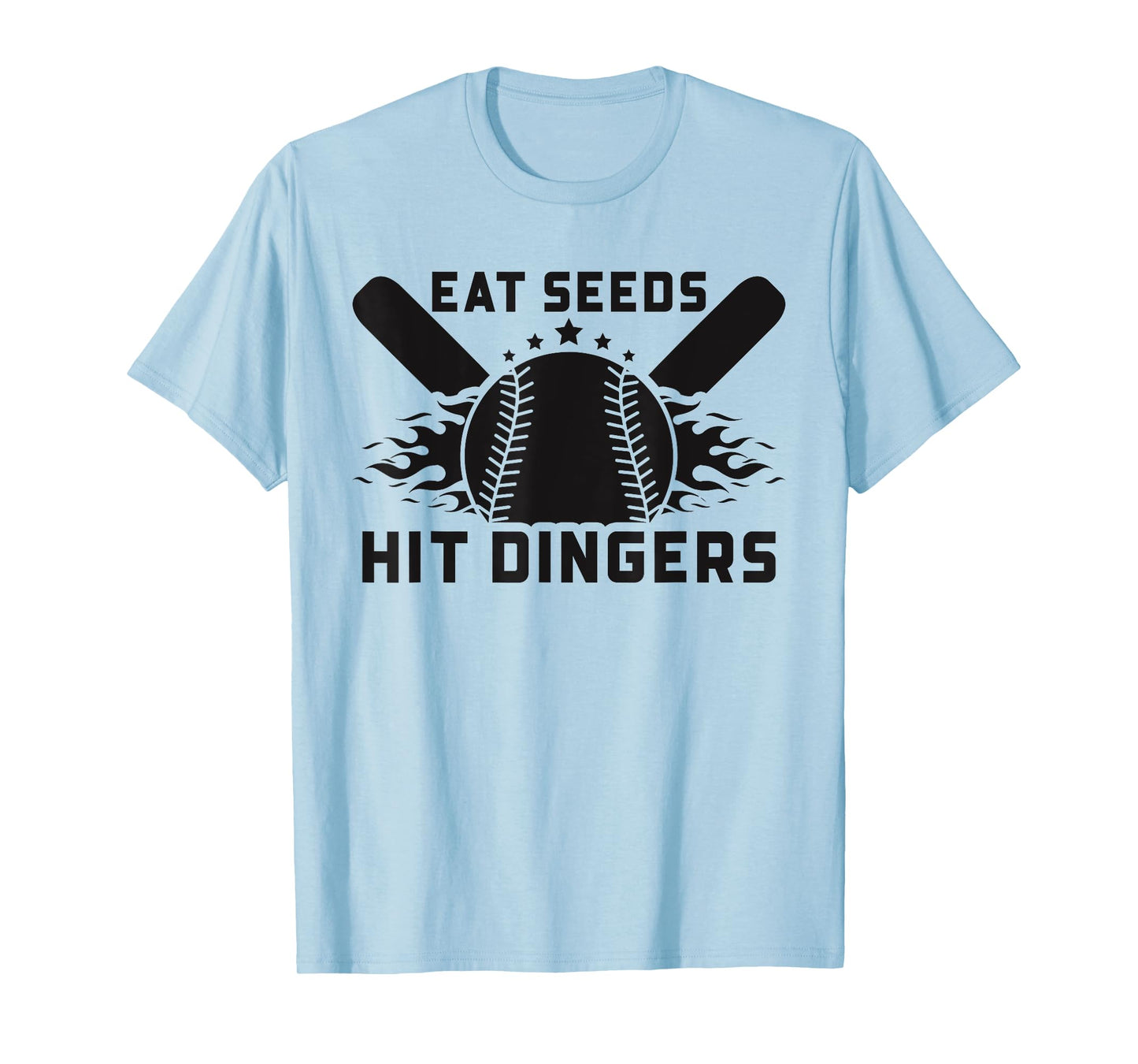 Funny Baseball Softball Sayings Eat Seeds Hit Dingers T-Shirt