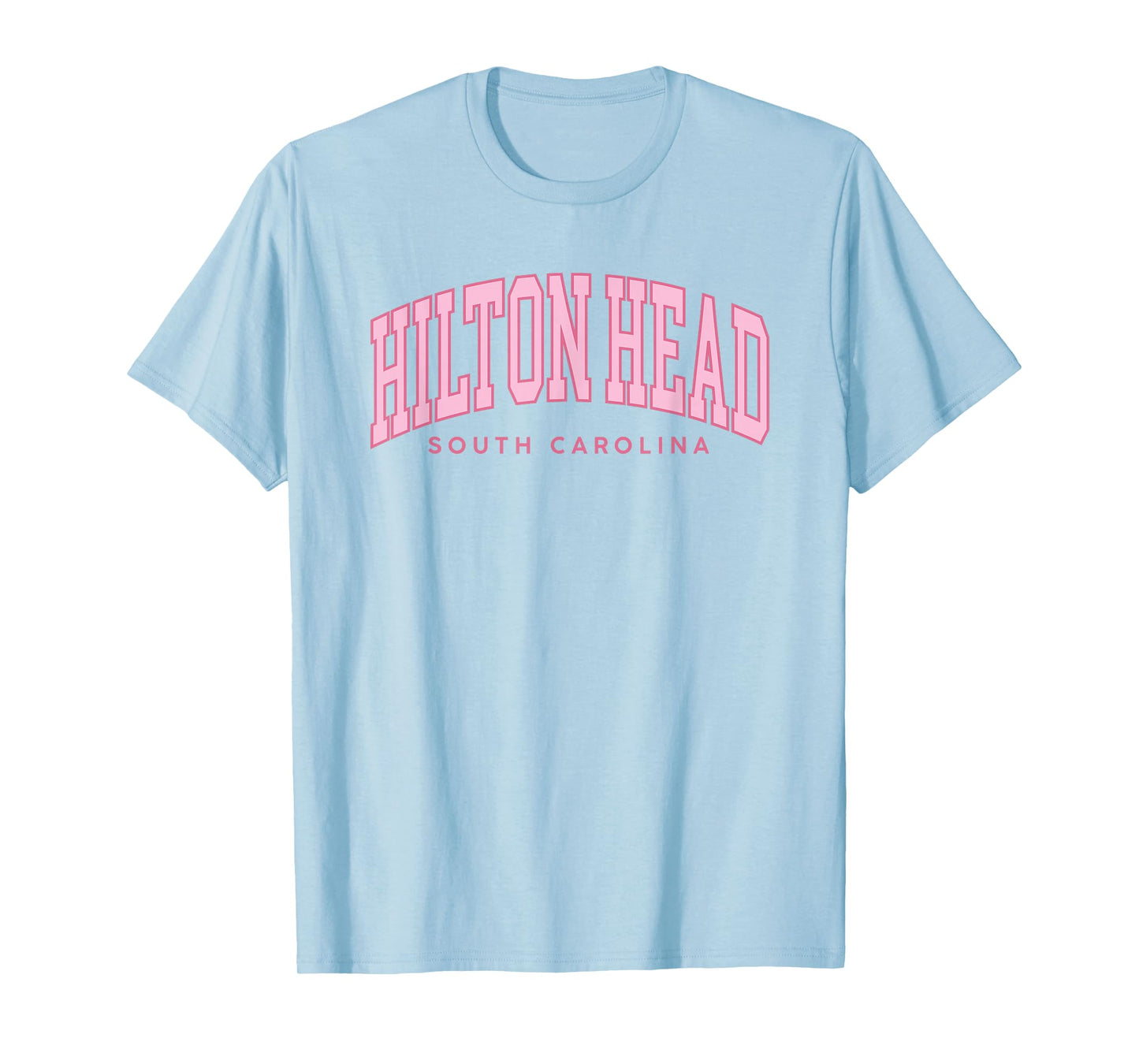 Hilton Head South Carolina Pink Retro Preppy Throwback Girls T-Shirt