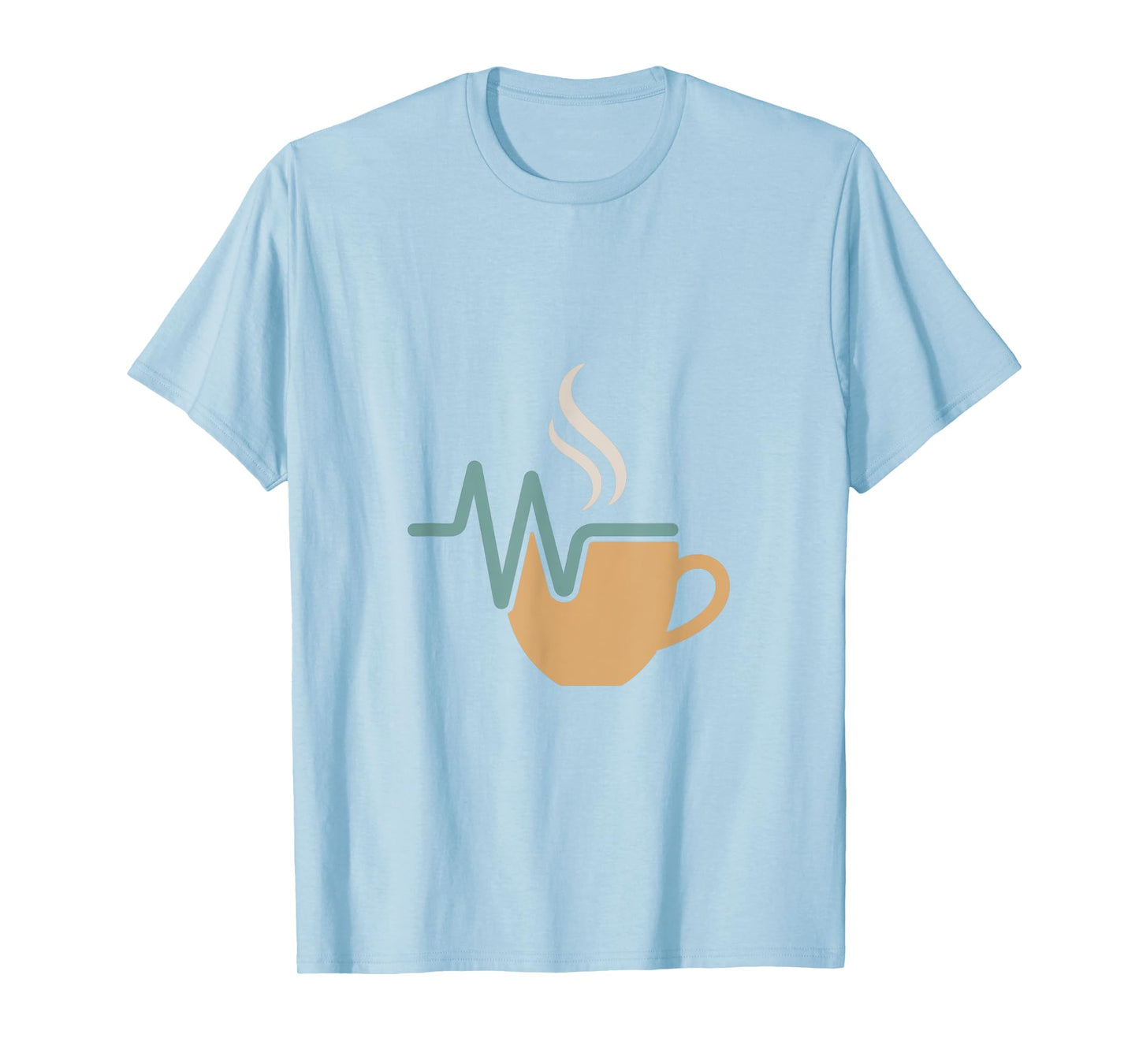 Coffee Heartbeat Mug Design T-Shirt