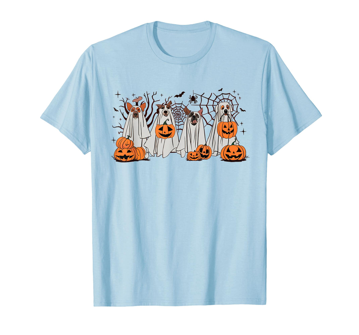 Halloween Boo Dogs Ghost Pumpkins Spooky Dog Lover Outfit Men Women Kids T-Shirt