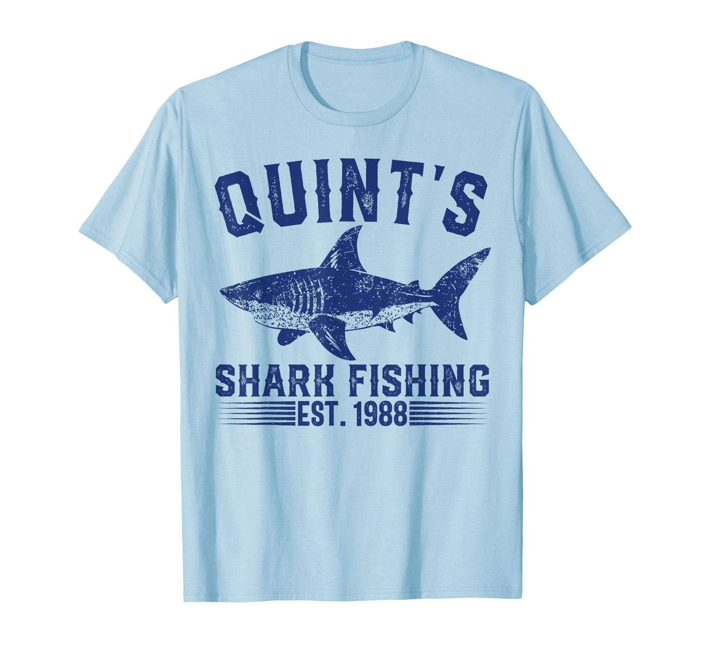 Vintage Quint's Shark Fishing 1988 Retro Fisher Birthday T-Shirt