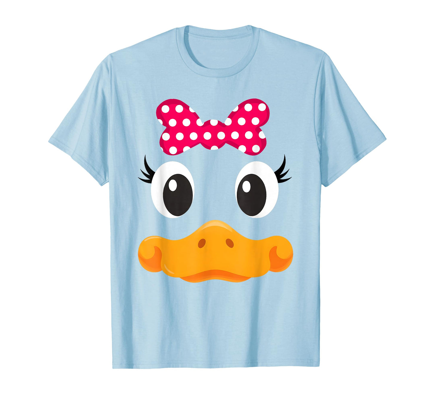 Yellow Duck Face Halloween Animal Costume Coquette Bow Girl T-Shirt